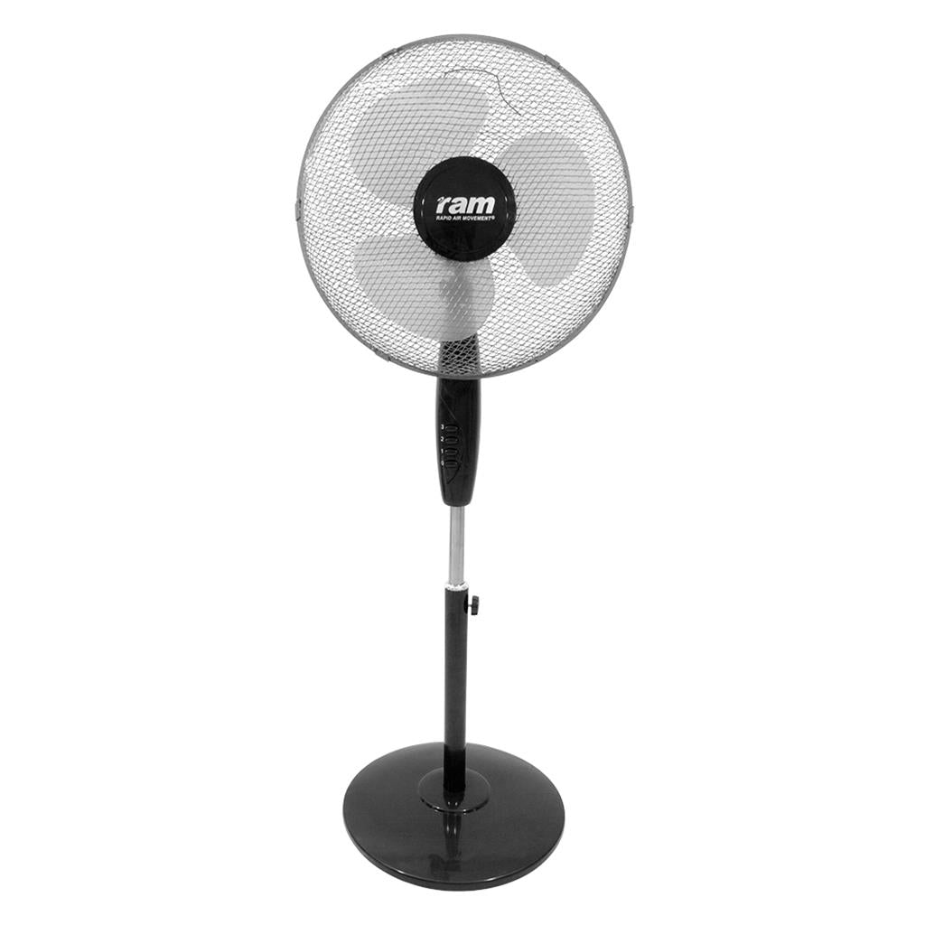 RAM 400mm Pedestal Fan (16") Solid Base - 3 Speed