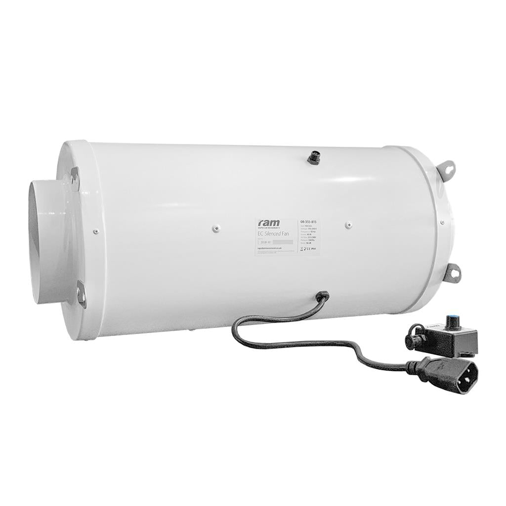 RAM EC Silenced Fan - 200mm - 1078m³/hr