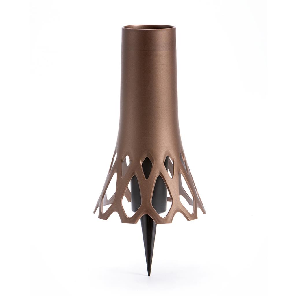 Plastia Vase Roseta 1L with Spike - Bronze