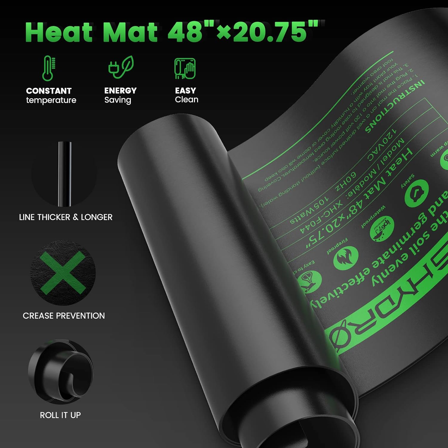 Mars Hydro Seedling Heat Mat Digital Thermostat Combo 10''x20.75''
