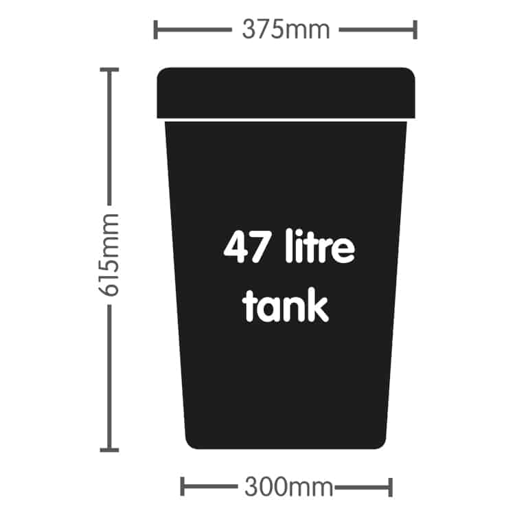 AutoPot 47 Litre Tank Inc. Lid & Top Hat Grommet