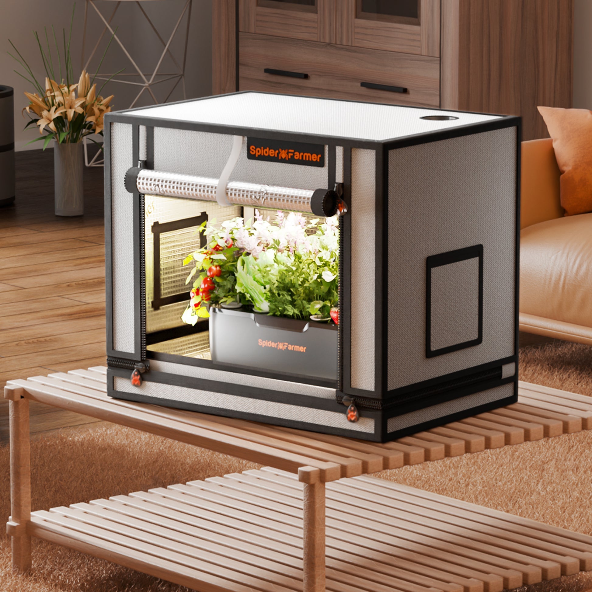 Spider Farmer Mini Grow Tent 60×40×50 cm – 2000D Oxford Seedling & Cutting Propagation Tent for Indoor Growing