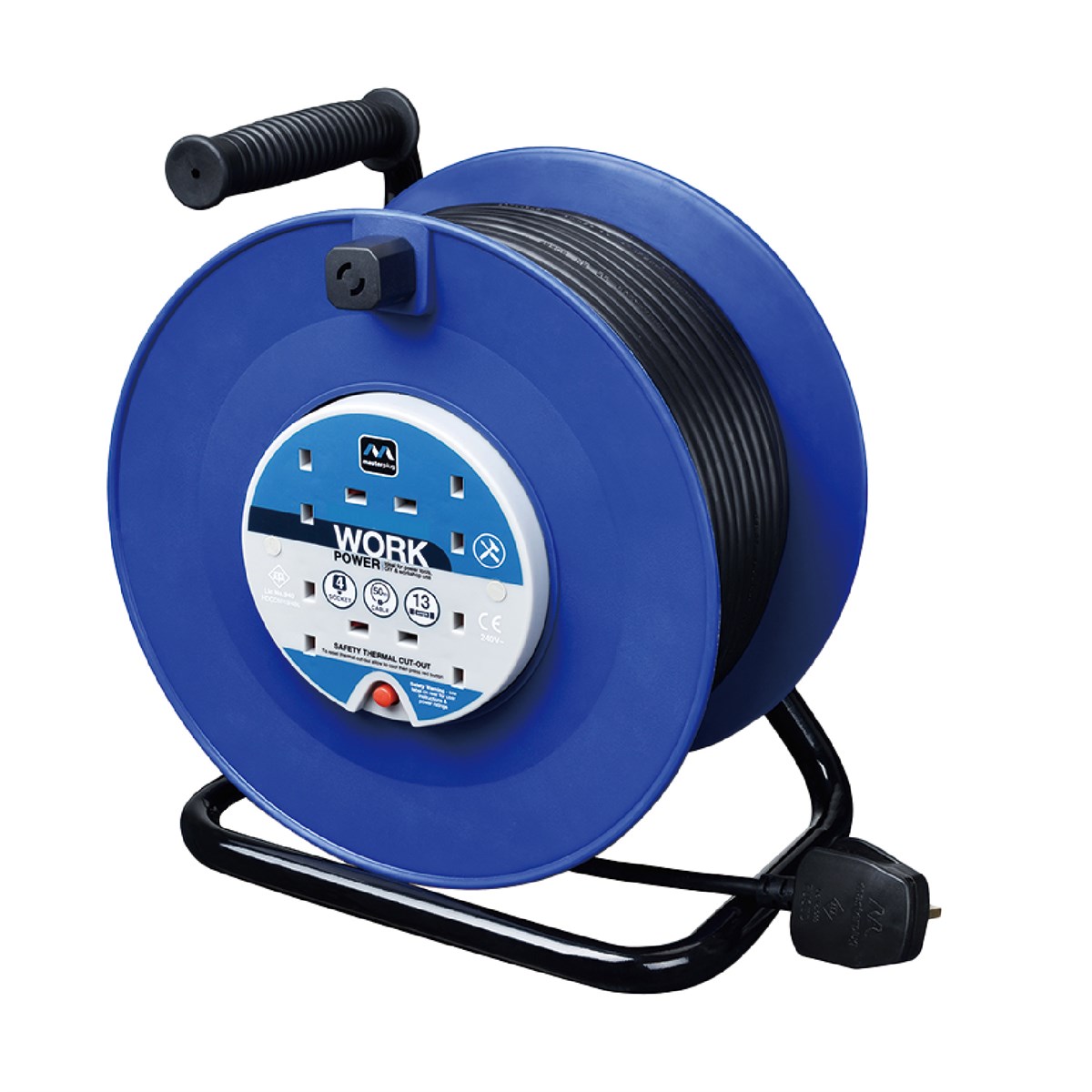 Masterplug 4 Socket 30m 13A Open Reel