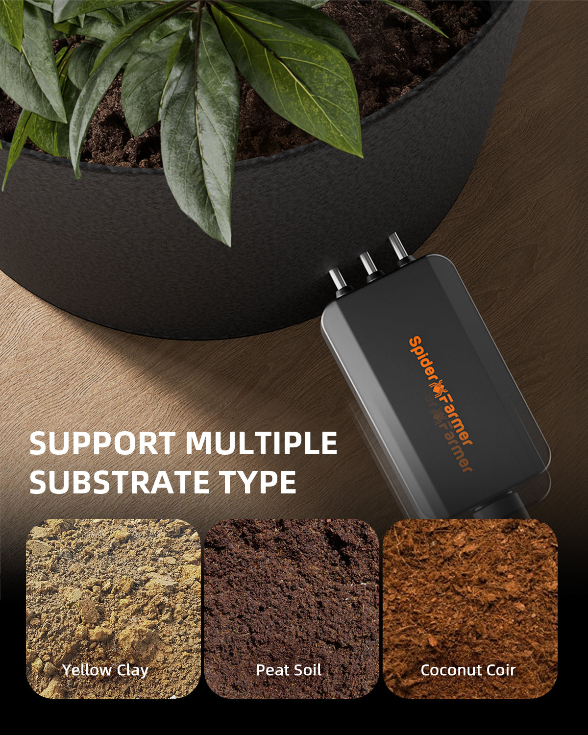 Spider Farmer 3 Pcs GGS 3-in-1 Soil Sensor Pro