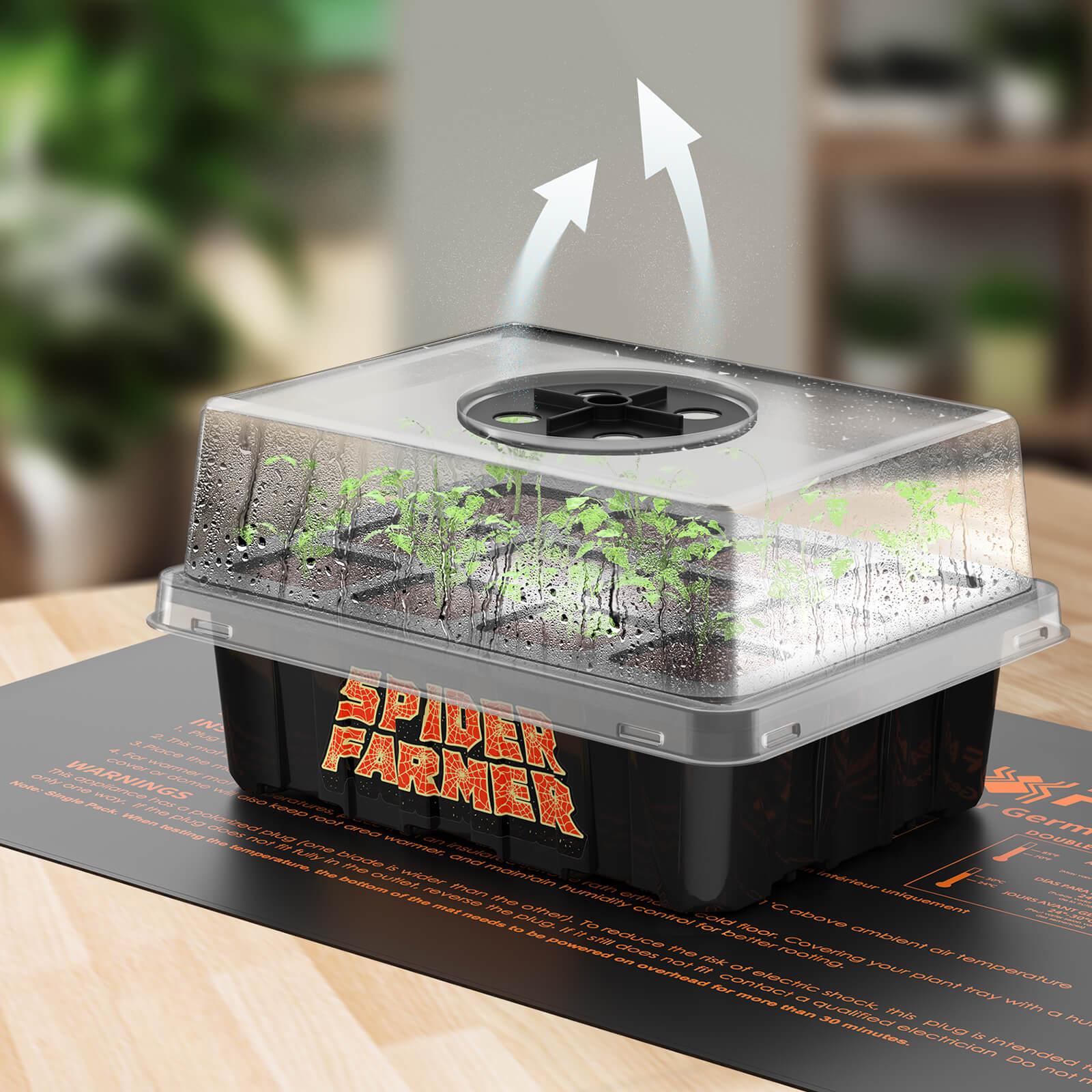 Spider Farmer 4-Pack Seed Starter Trays with Dome