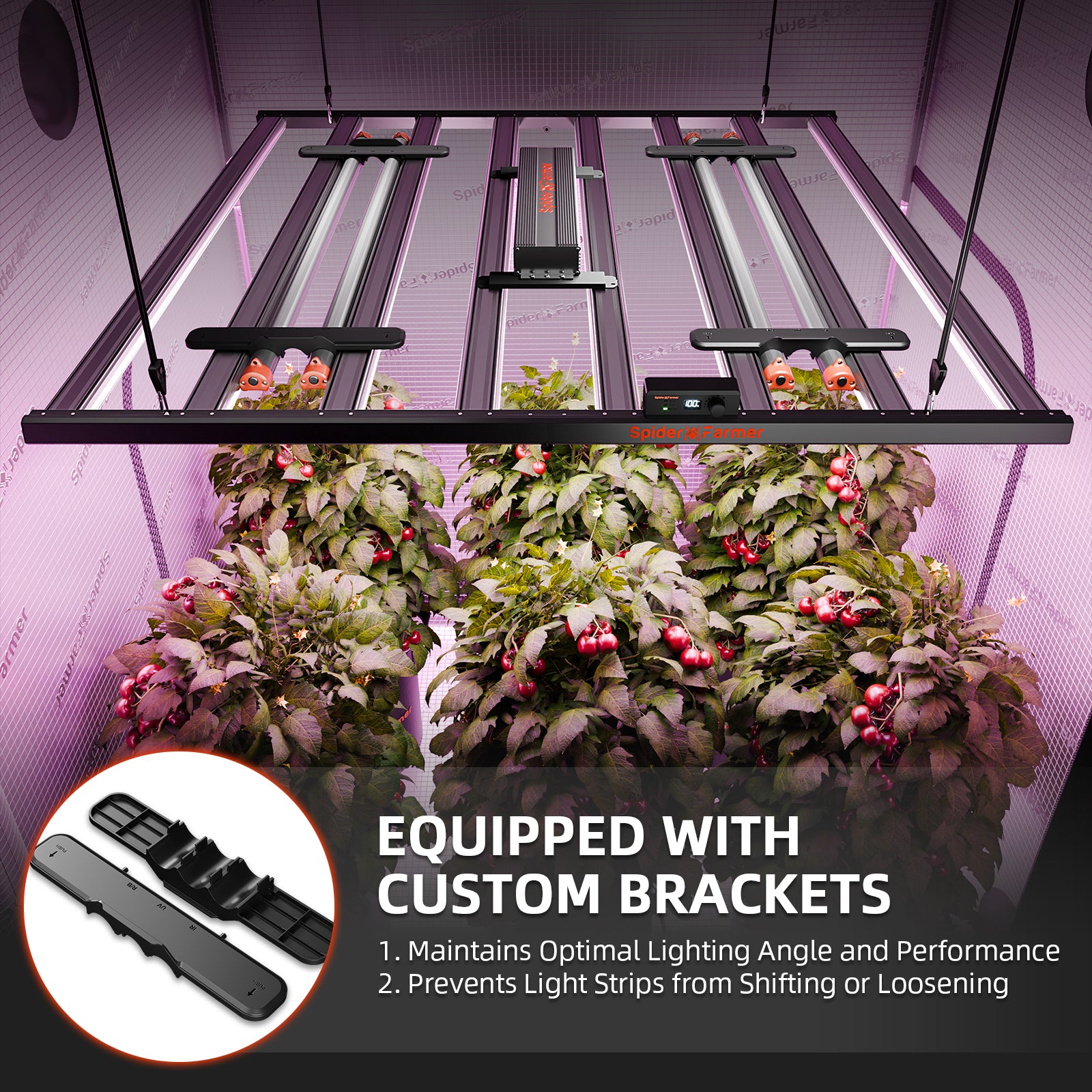 2026 Newest Spider Farmer UV60 & IR30 LED Grow Light Bars Set (35.4”)