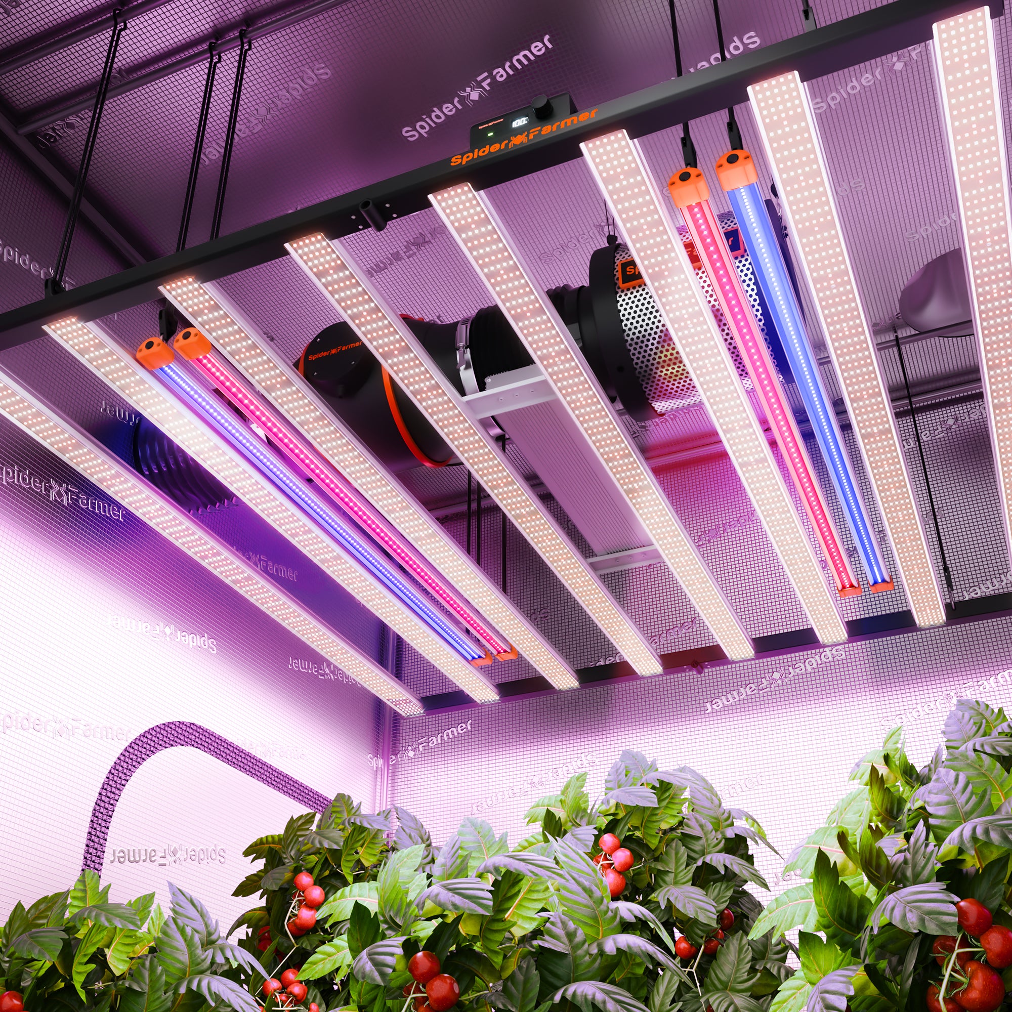 2026 Newest Spider Farmer UV60 & IR30 LED Grow Light Bars Set (35.4”)
