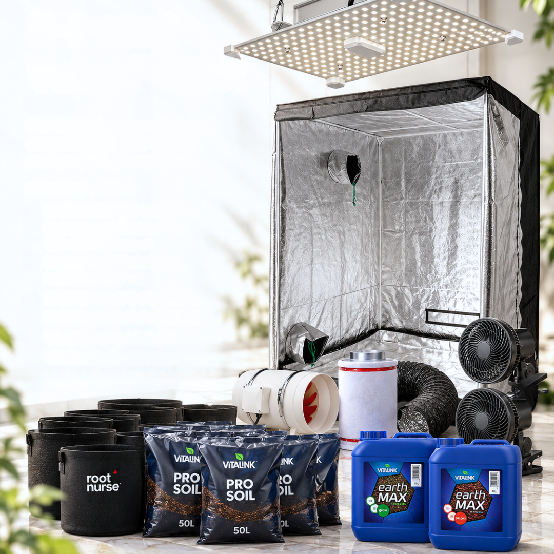 Illustrative image for the 8 Plant Value Pro Set. The included light is the LUMii BLACK2 960 LED Kit; see the included list for exact equipment and quantities.