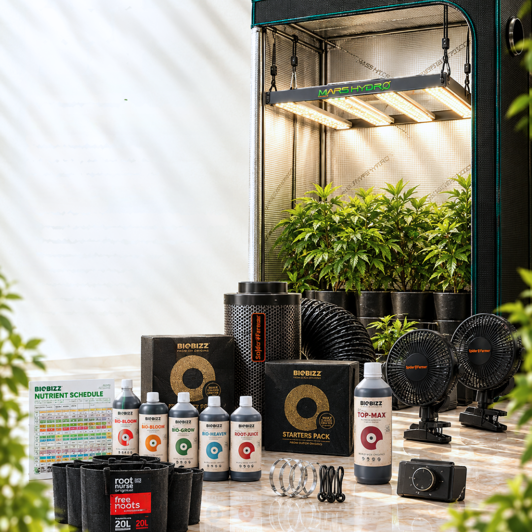 Illustrative image for the 8 Plant Mars Hydro Pro Set. See the included equipment list for exact models and quantities. Plants are not included.