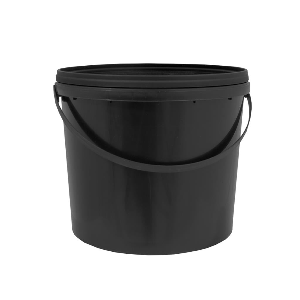5L Round Black Bucket with Handle & Lid