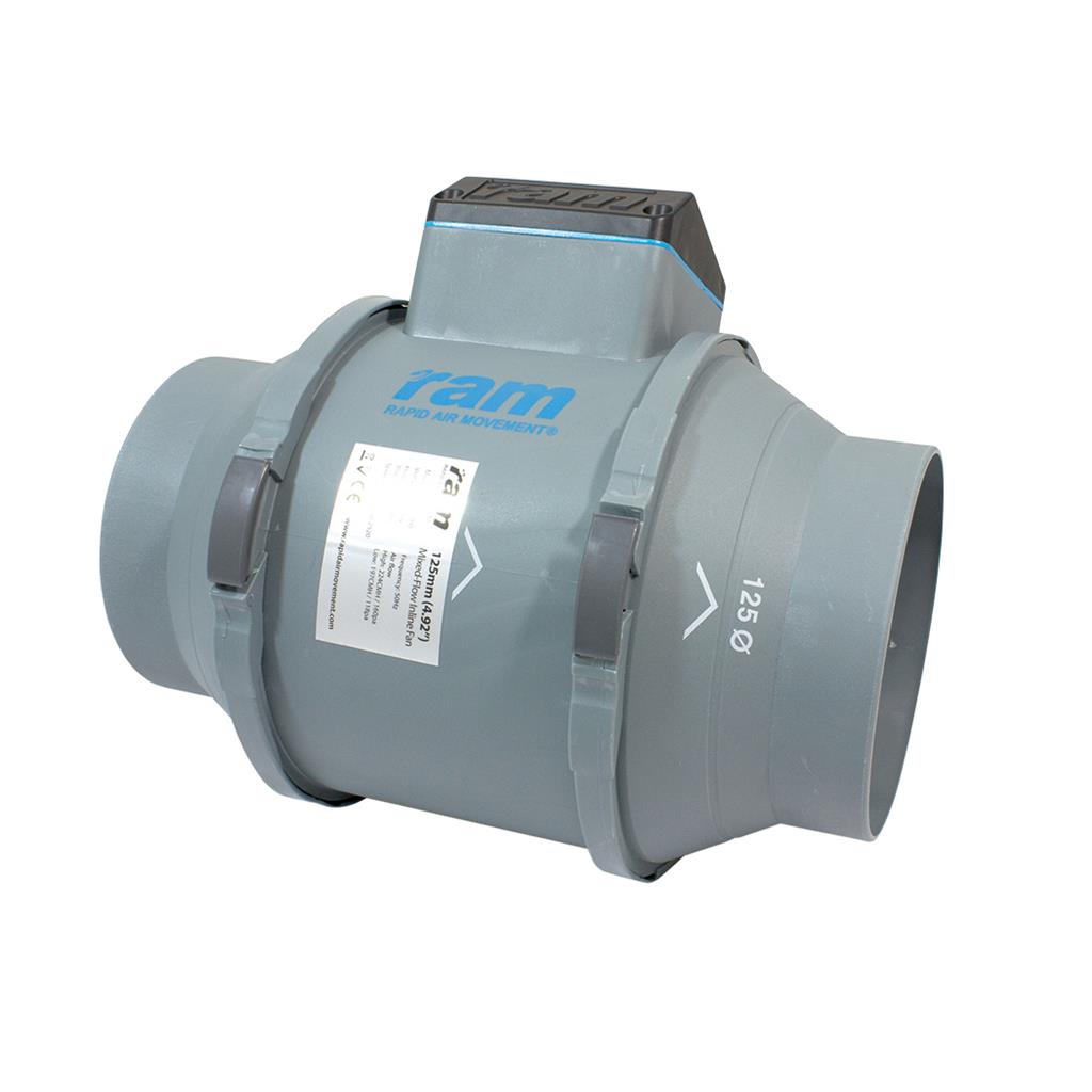 RAM Mixed-Flow Inline Fan - 125mm - 284m³/hr