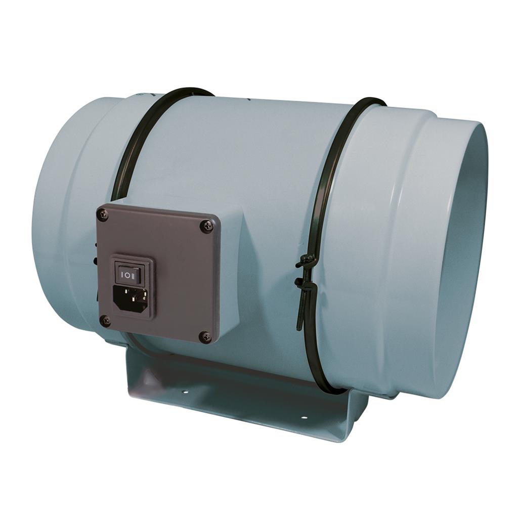 RAM Mixed-Flow Inline Fan - 200mm with UK Lead