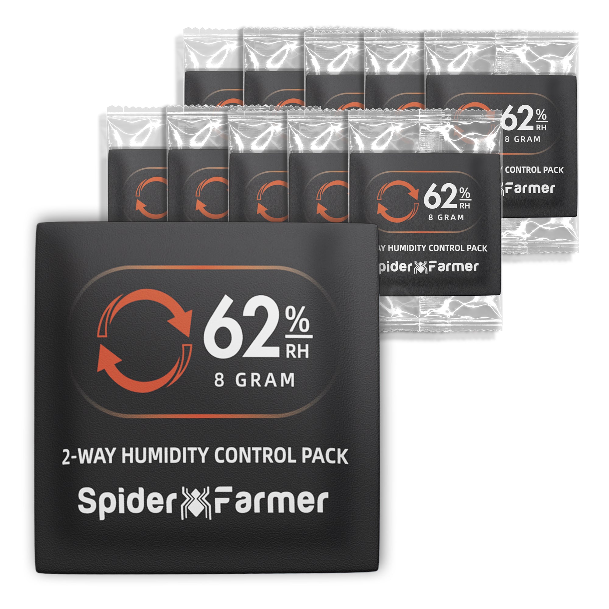 Spider Farmer 62% RH 8g 2-Way Humidity Control Packs | 10 Packs