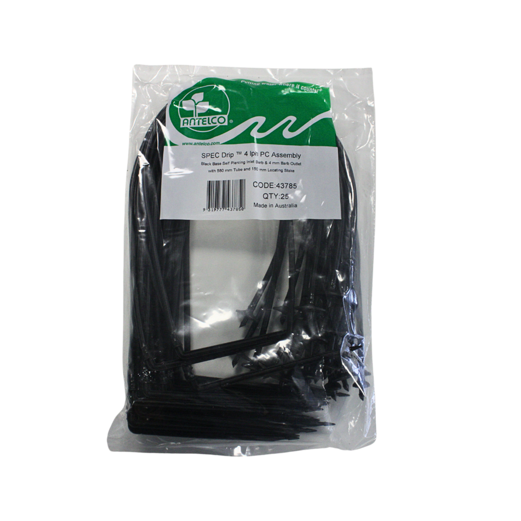 SPEC DRIP™ PC Assembly (4 L/h Black) - Pack of 25