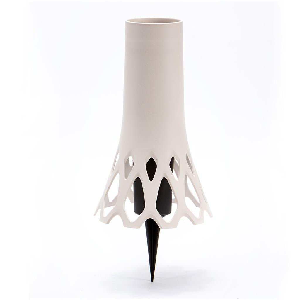 Plastia Vase Roseta 1L with Spike - Ivory