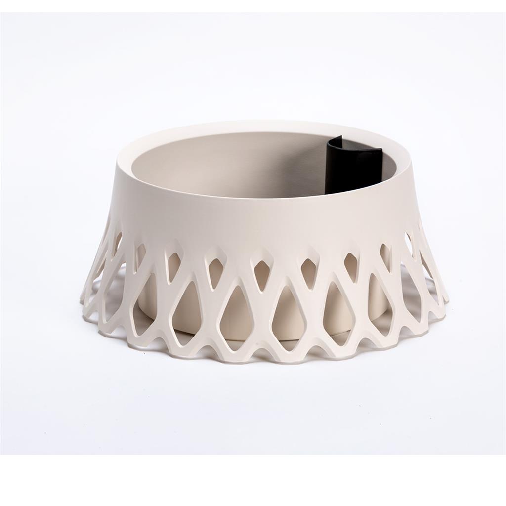 Plastia Flower Bowl Roseta - 40cm - Ivory
