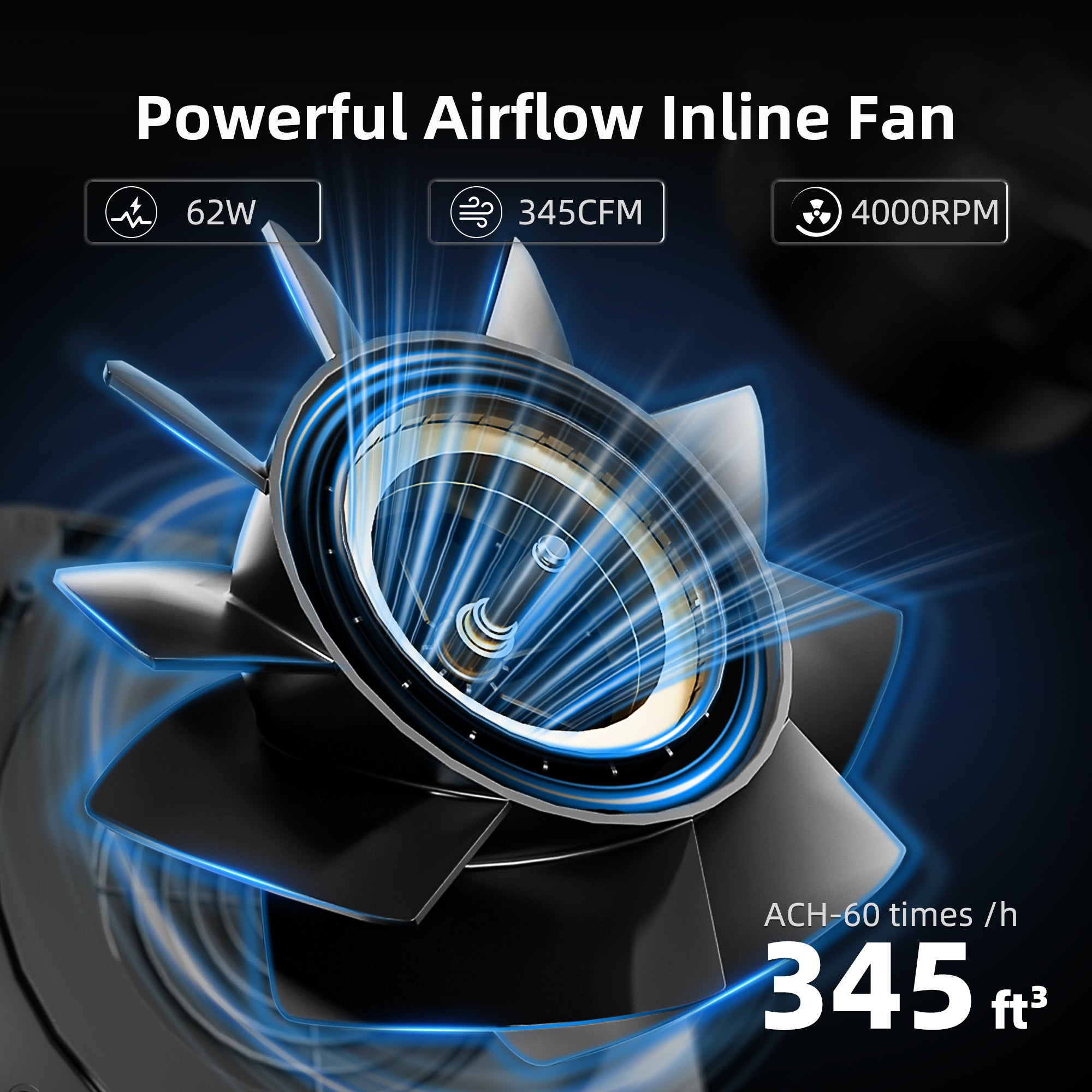 Spider Farmer 2-in-1 Ventilation System Inline Fan with Built-In Carbon Filter 6 Inch for Grow Tents Odor Control Clean Airflow, GGS Controller Compatible