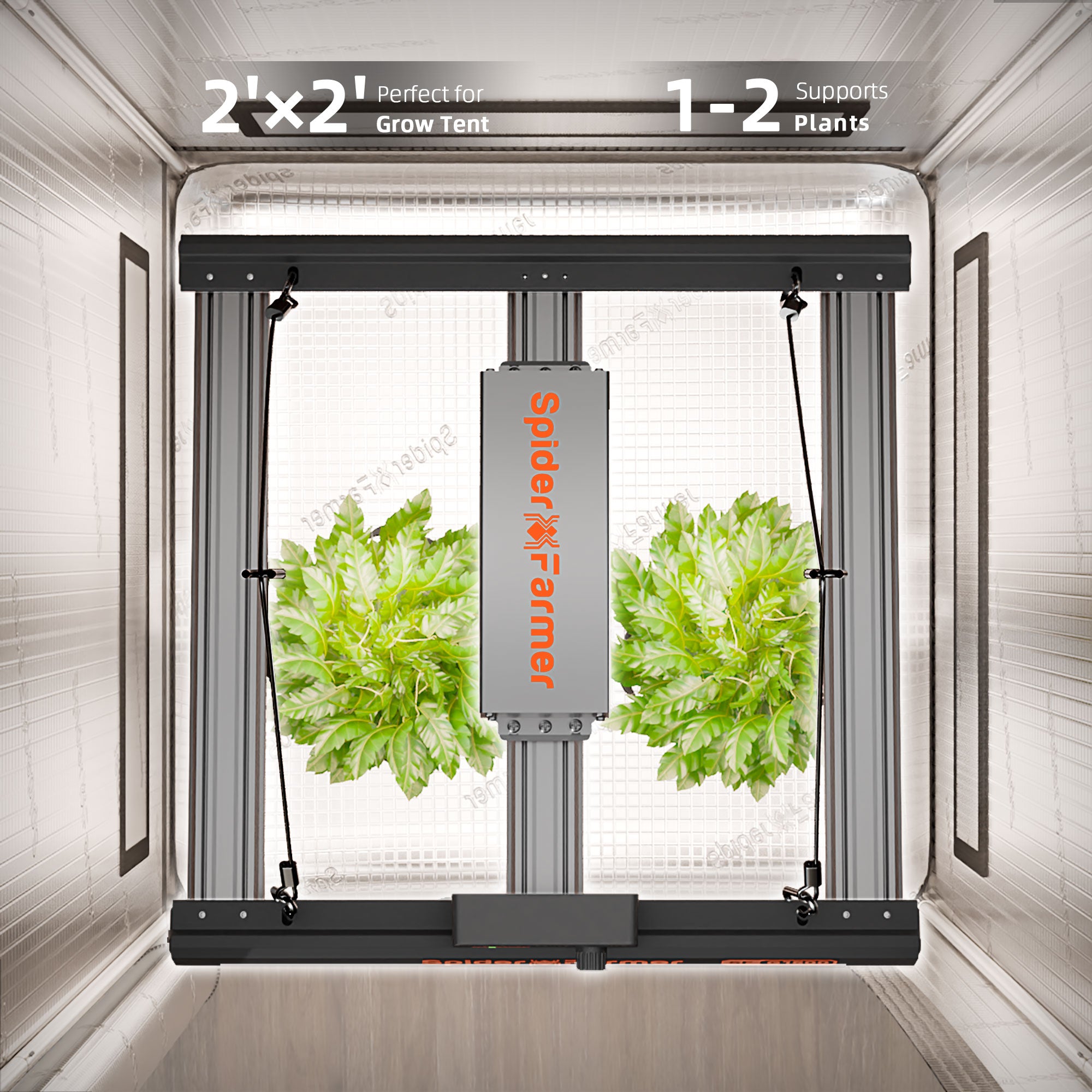 Spider Farmer® G1500 150W Dimmable Full Spectrum Grow Light