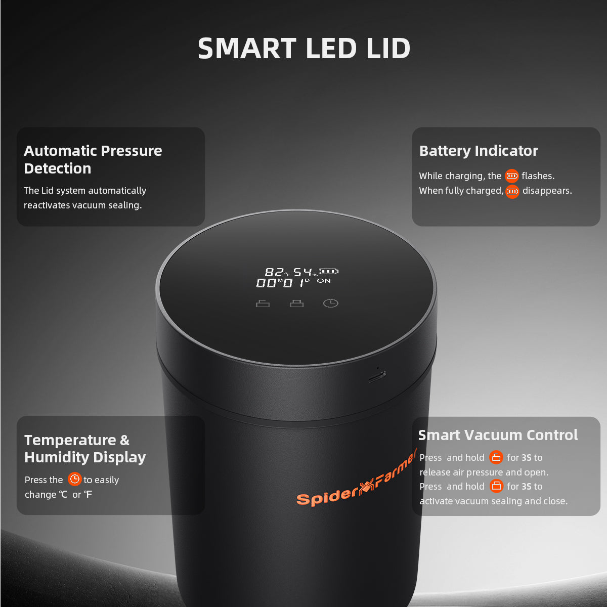 Spider Farmer®2L Auto-Cure Smart Jar