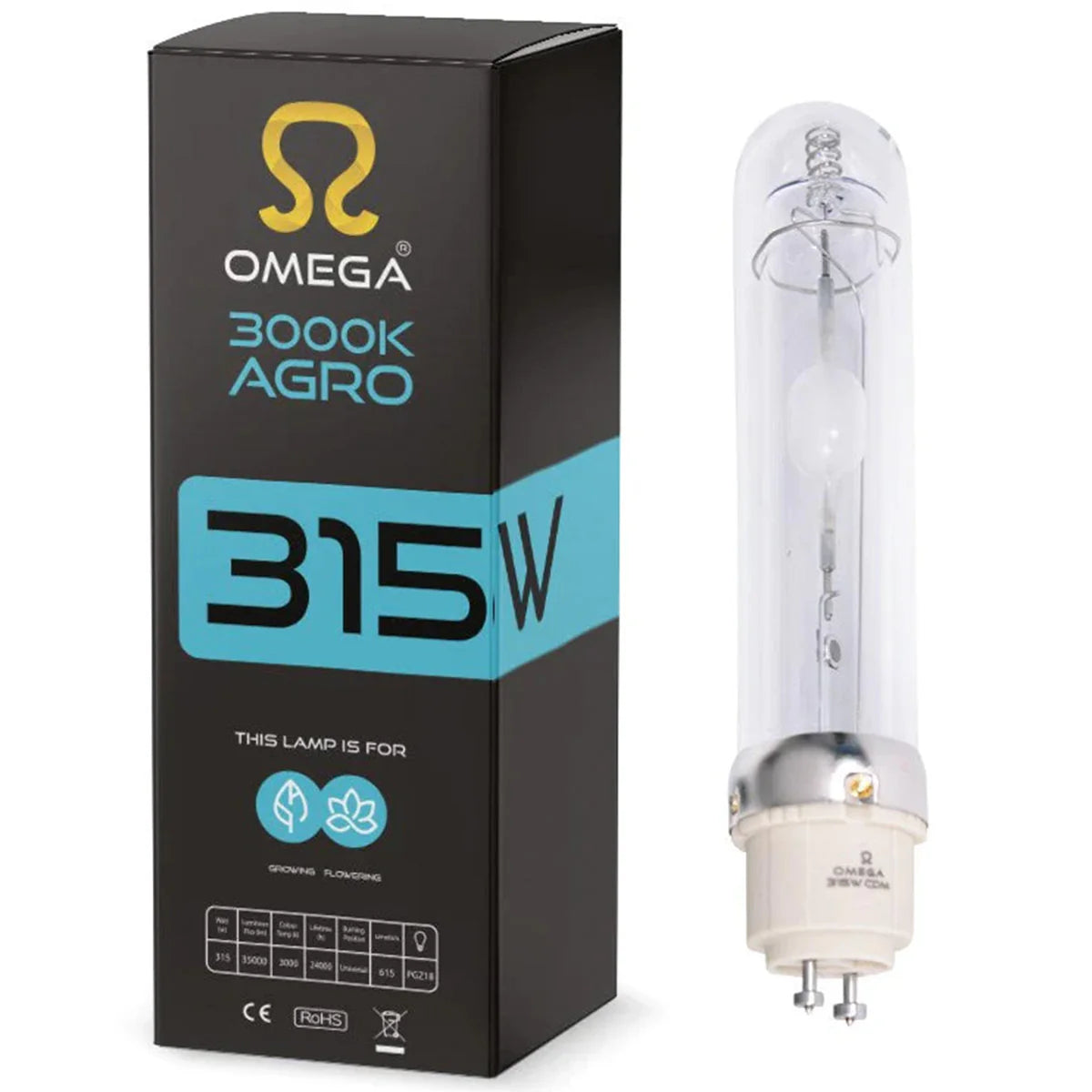 Omega 315W Cdm Lamp 3000K