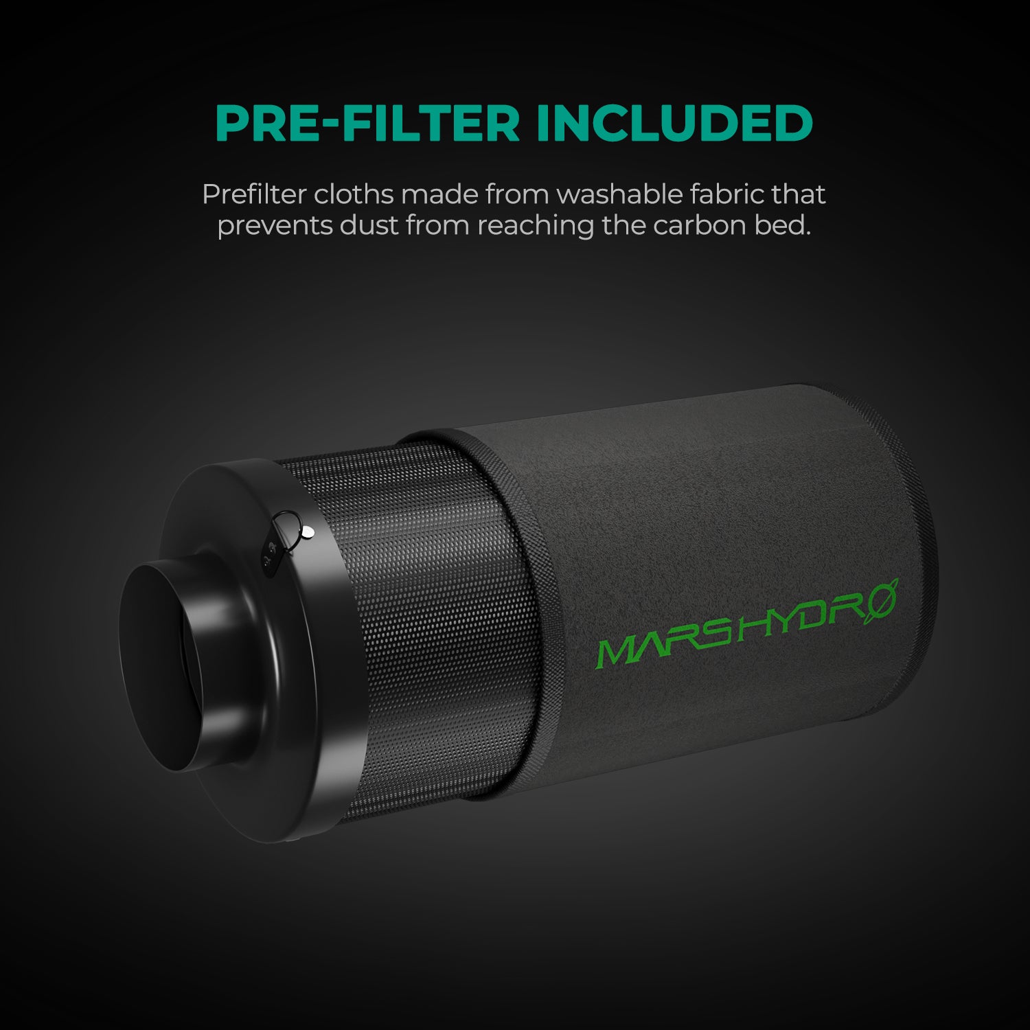 Mars Hydro 6 Inch Refillable Carbon Filter Odor Control