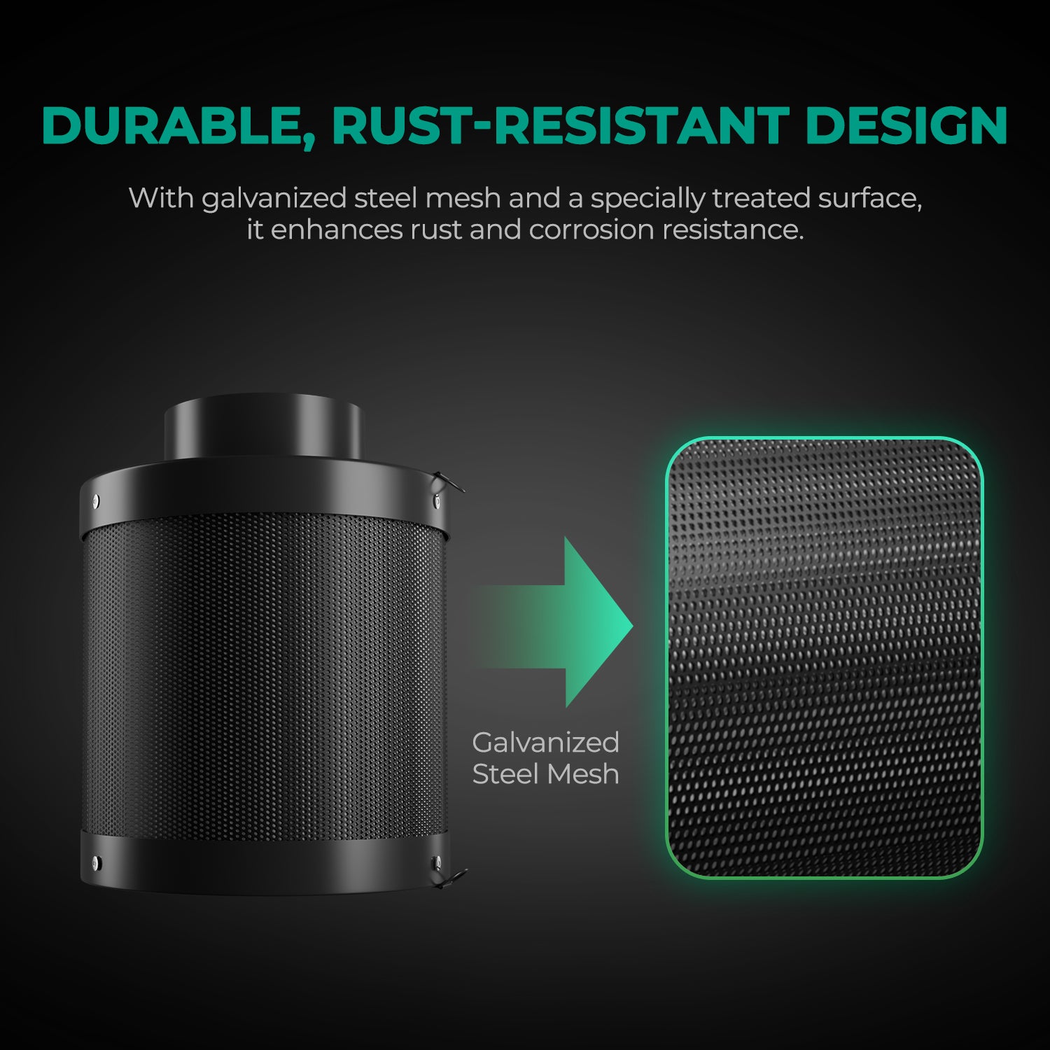 Mars Hydro 6 Inch Refillable Carbon Filter Odor Control