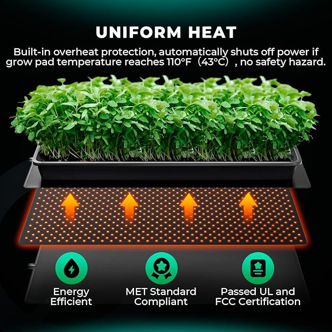 Mars Hydro Seedling Heat Mat & Digital Thermostat Combo 48''×20.75''