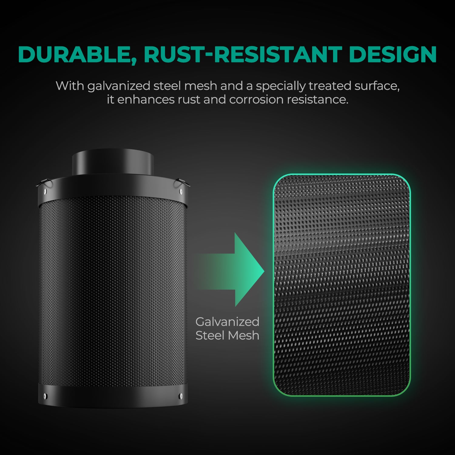Mars Hydro 4 Inch Refillable Carbon Filter Odor Control