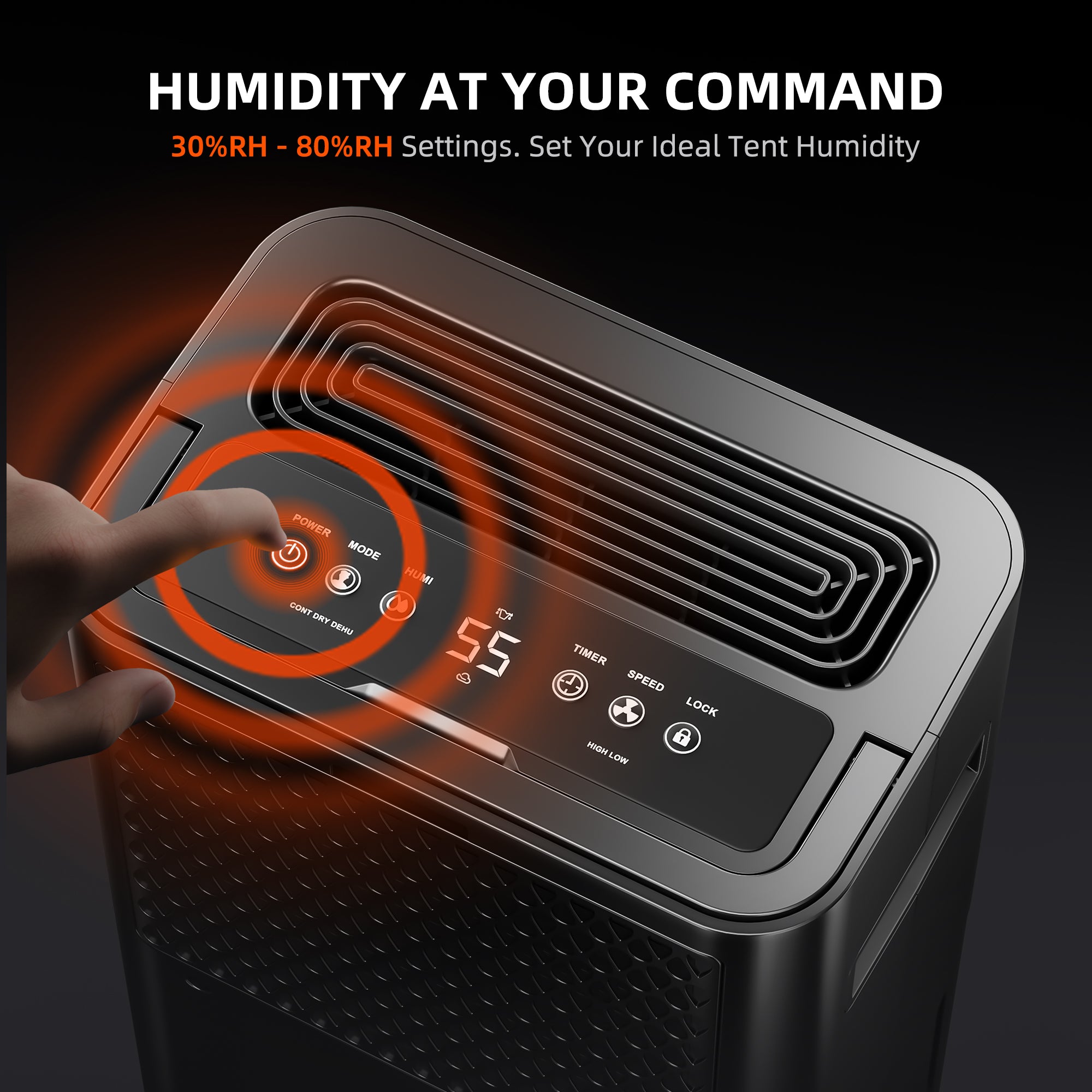 Spider Farmer® 32 Pint Dehumidifier – Smart APP Control with RJ12 Cable & Drain Hose