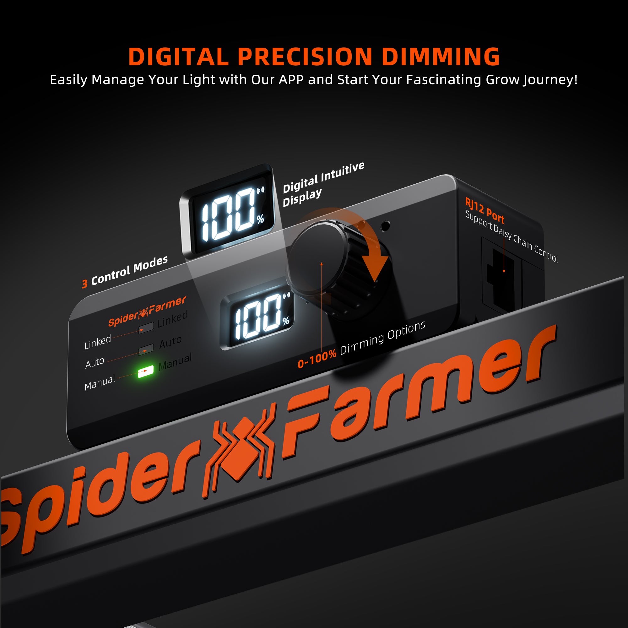 Spider Farmer®SE4500 320W LED Grow Light Dimmable