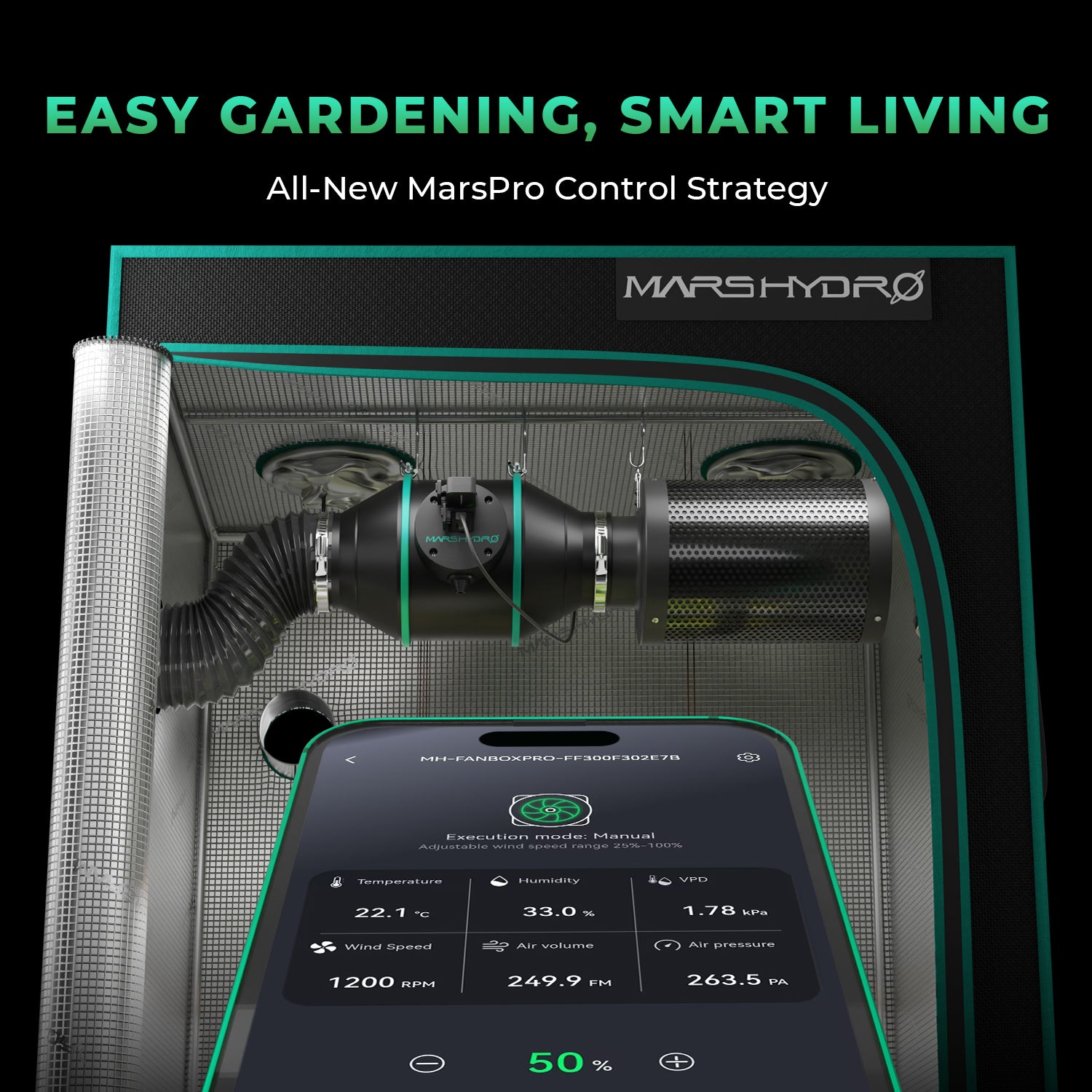 Mars Hydro 4-Inch iFresh Inline Duct Fan Kit