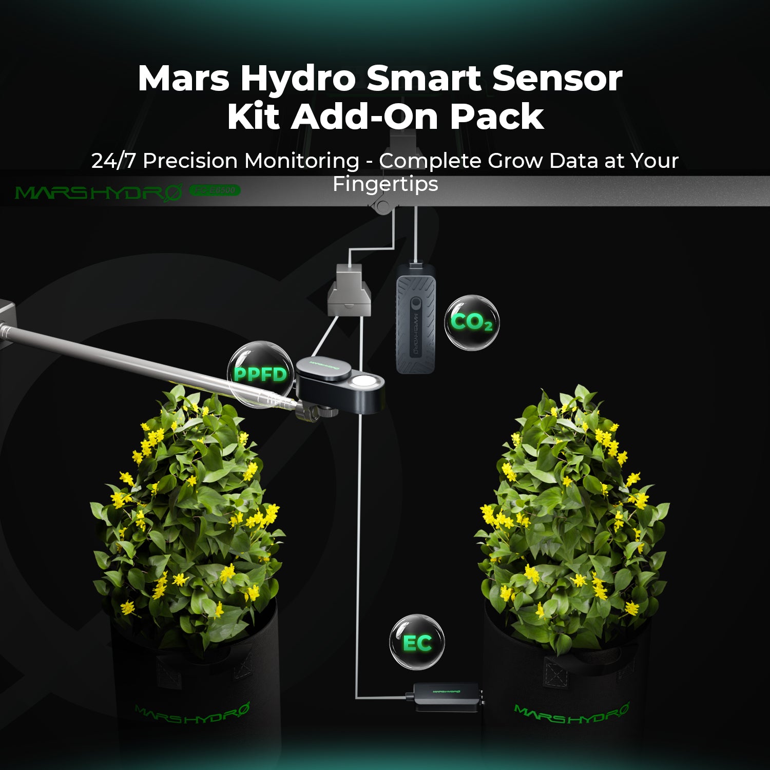 Mars Hydro Smart Sensor Kit – PPFD, CO₂, and Soil Sensors for iControl & iHub Pro