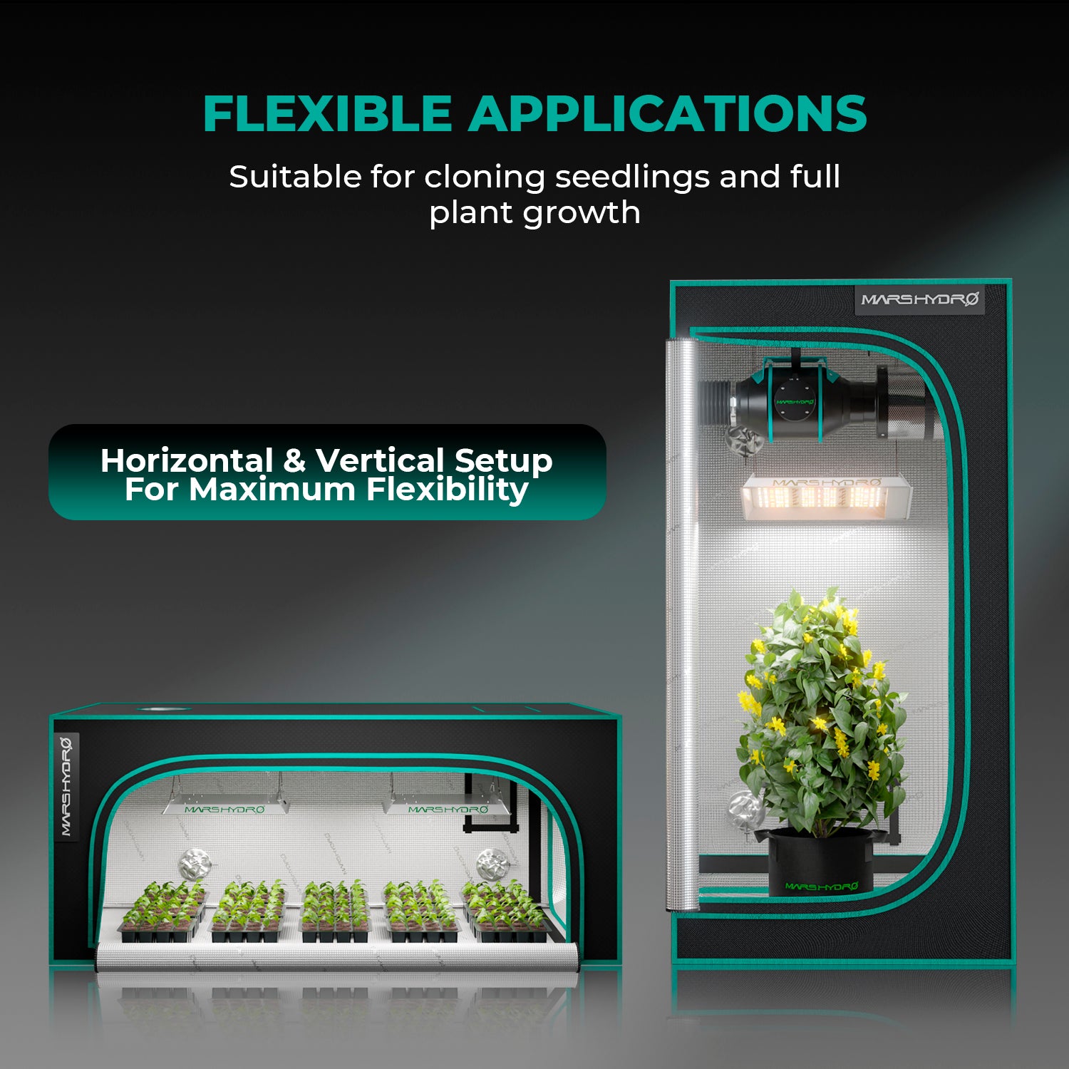 Mars Hydro TS600 100W Full Spectrum Dimmable LED Grow Lights Growlampe