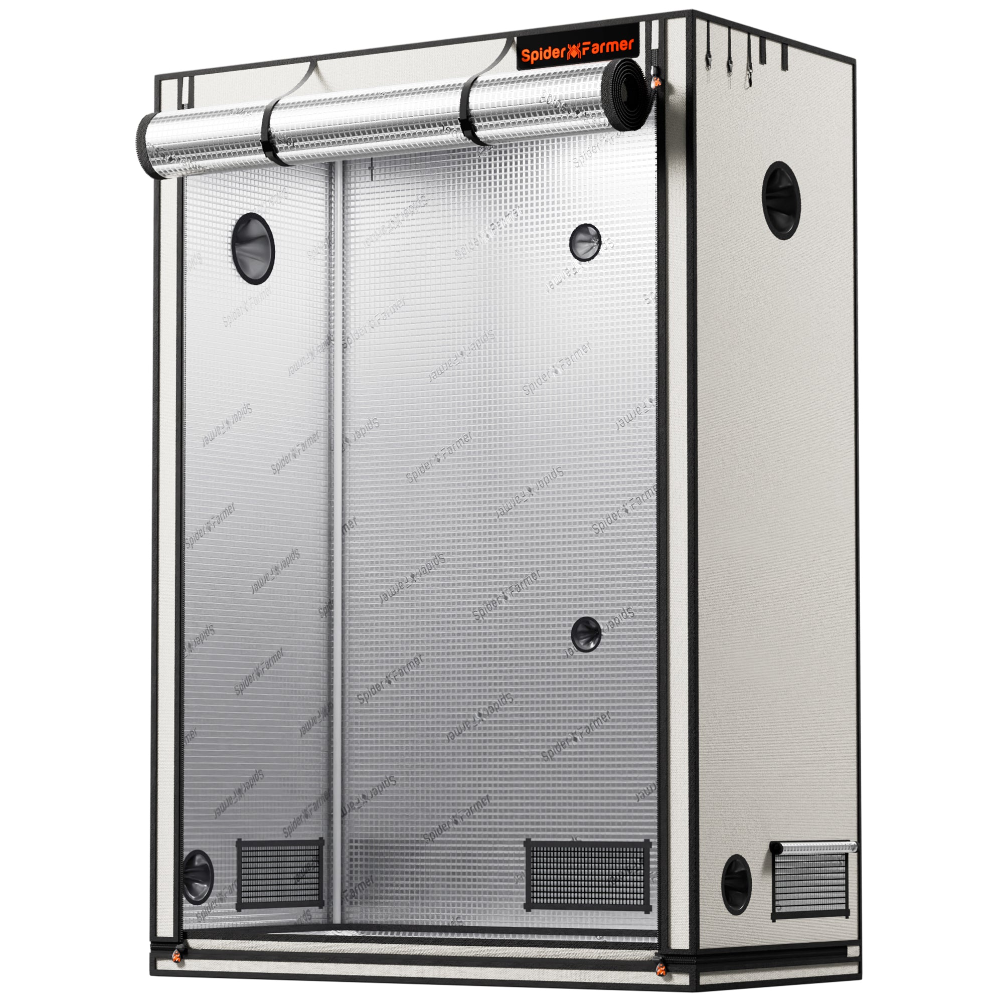 New Spider Farmer 4.6’x2.3’x6.5′ 140cm x 70cm x 200cm Pro White Indoor Grow Tent 2000D Oxford Cloth Hydroponics Plant Growing Box