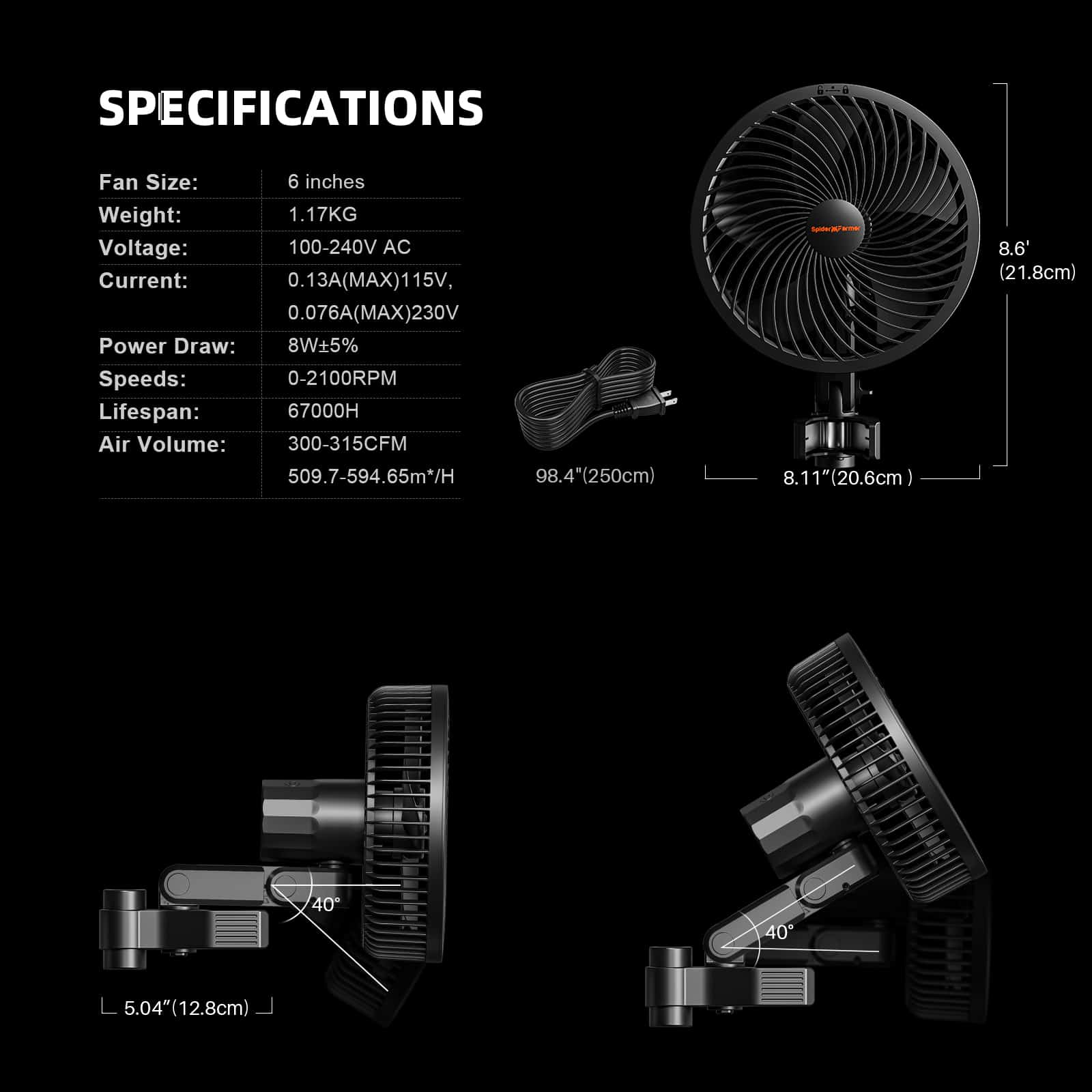 Spider Farmer SE4500 Standard Grow Tent Kit | Professional Grade Performance | SE4500 320W LED Grow Light | 70x140x200 cm Tent | 4-inch Ventilation System | Manual Controller | Clip Fan