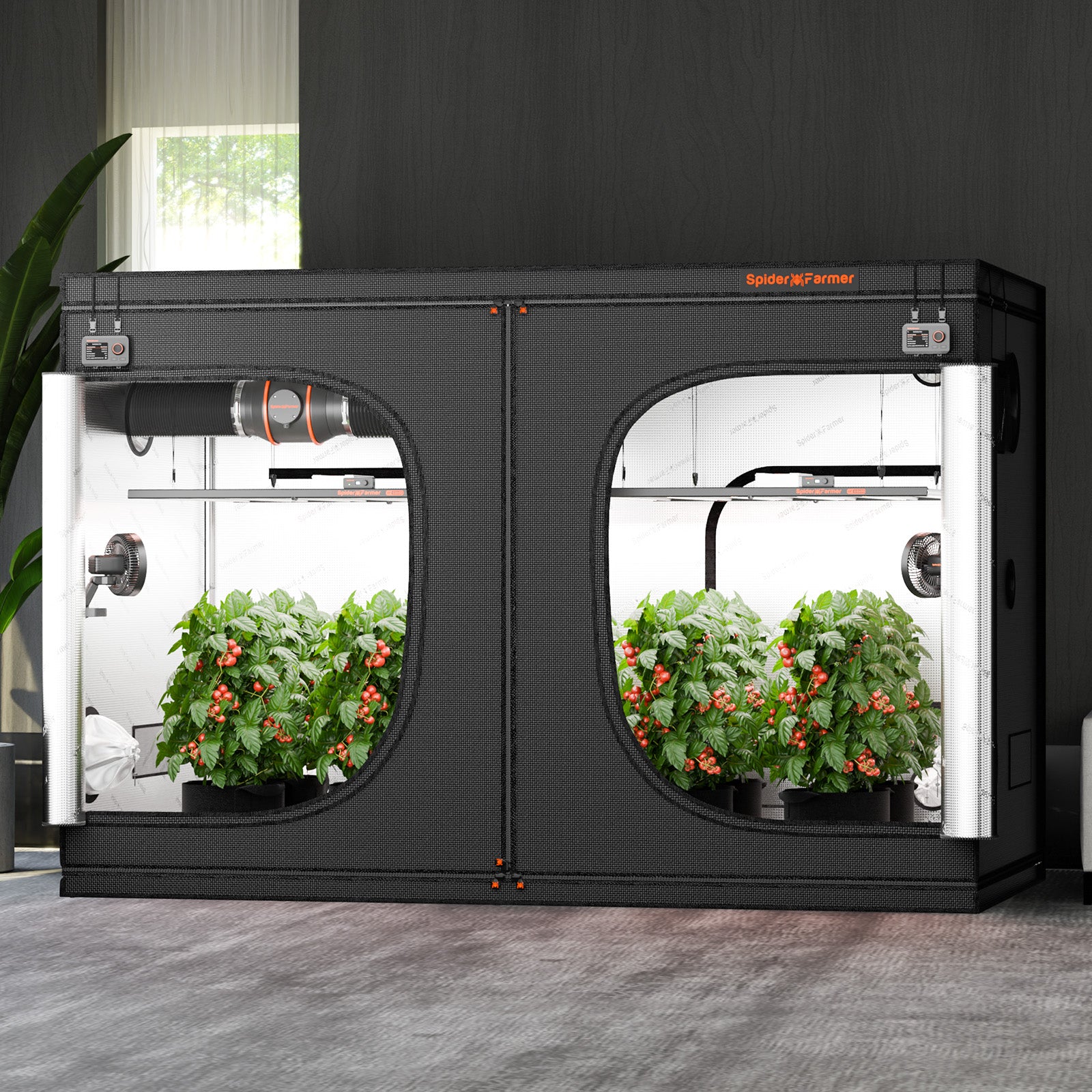 Spider Farmer 10’x5’x6.5′ 300cm x 150cm x 200cm Indoor Grow Tent 1680D Hydroponic Plant Room for Optimal Plant Growth & Climate Control