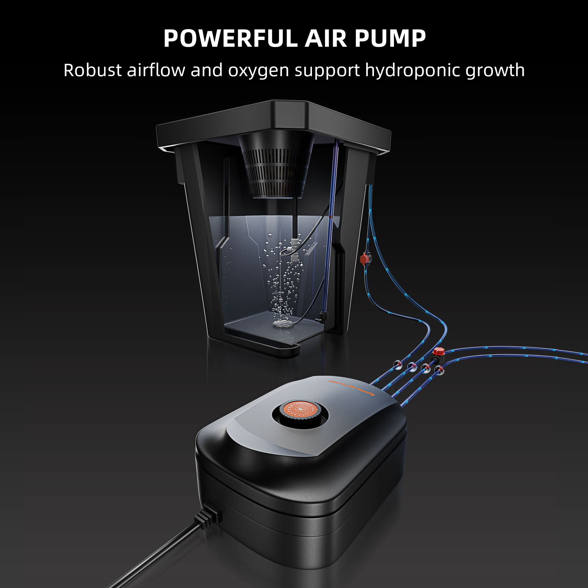 Spider Farmer DWC Hydroponics Grow System with Top Drip Kit 7 Gallon Deep Water Culture with 8W Air Pump 2 Buckets