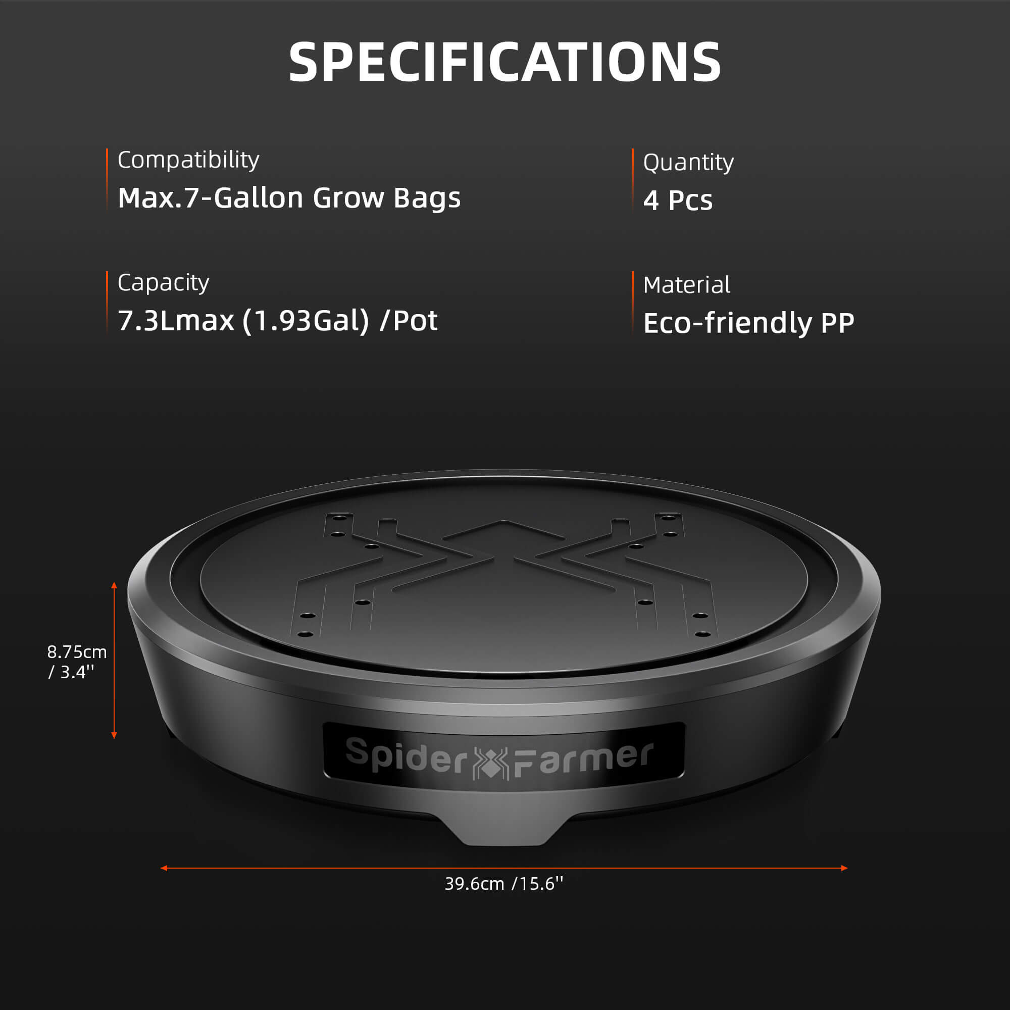 Spider Farmer® 4 Pack Gravity Fed Silent Self-Watering System Kits