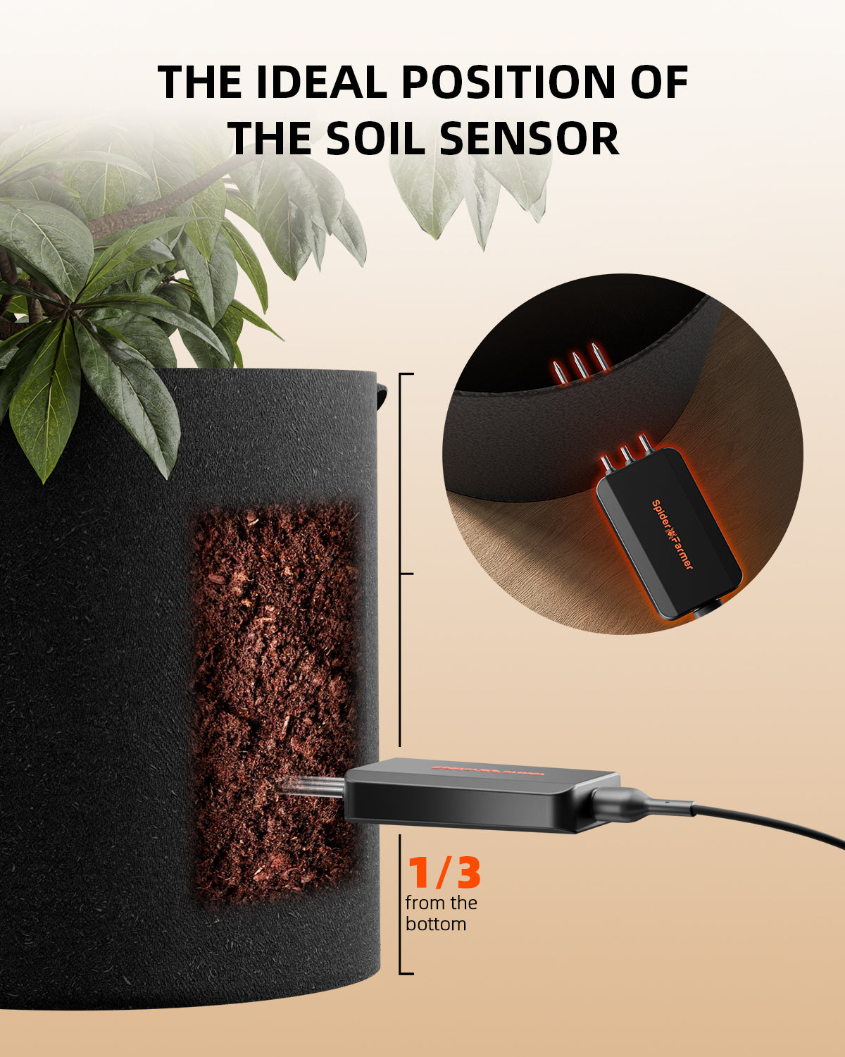 Spider Farmer 3 Pcs GGS 3-in-1 Soil Sensor Pro