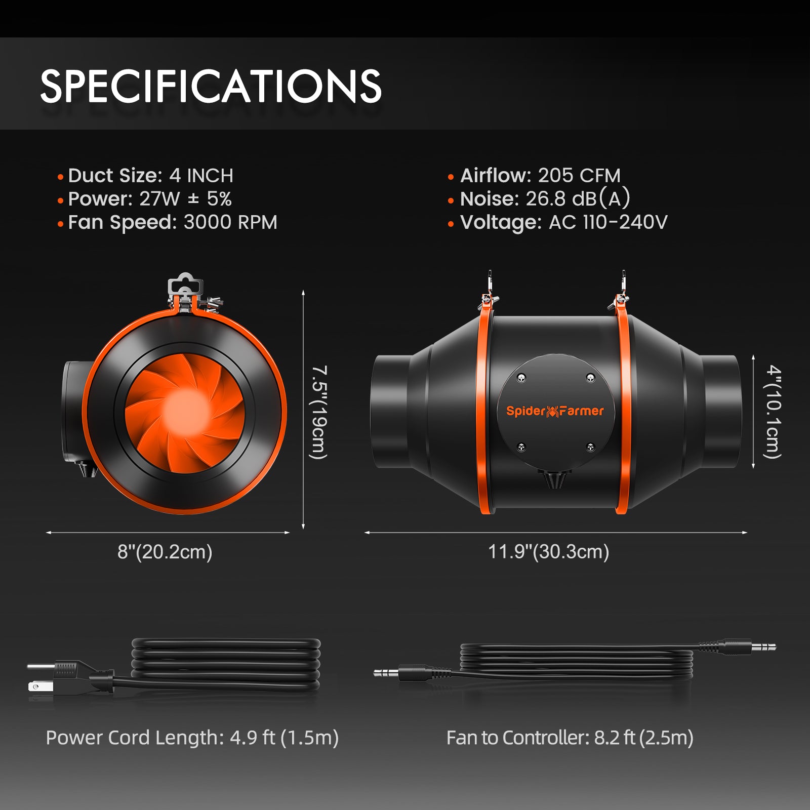 Spider Farmer® 2’x2′ Complete Grow Tent Kit丨SF1000 301H EVO Full Spectrum LED Grow Light丨4” Ventilation System with Speed Controller With RJ12 port