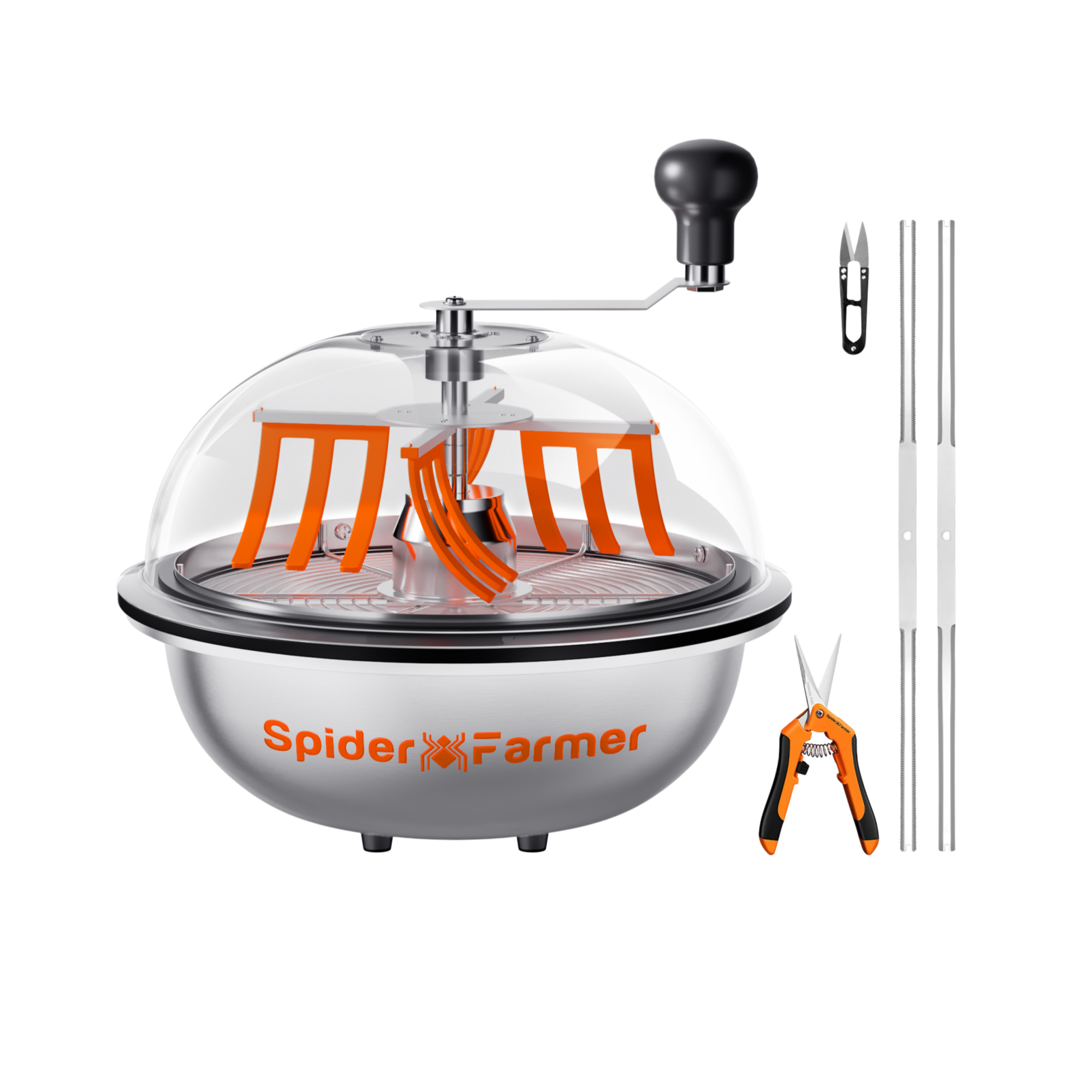 Spider Farmer 13 inch Bud Leaf Bowl Trimmer ,Twist Spin Cut with Clear Visibility Dome
