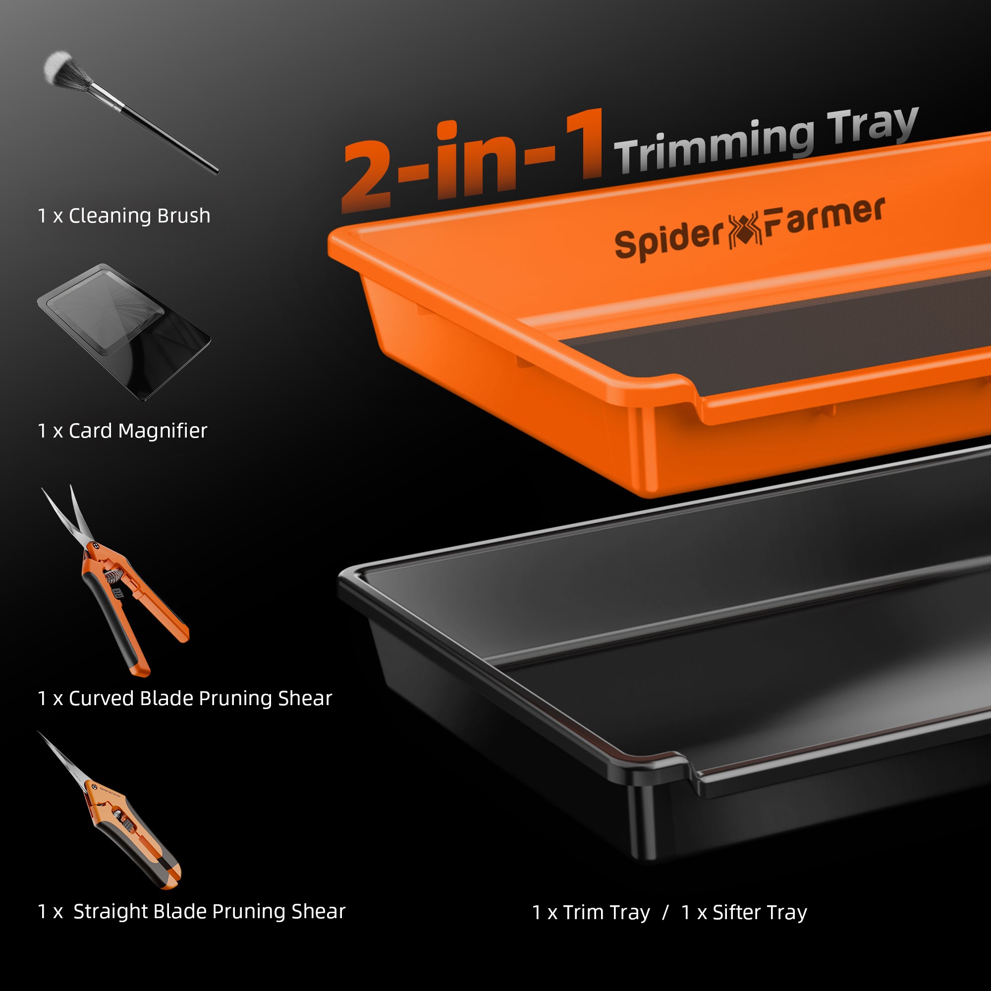 Spider Farmer 2-In-1 Trim Tray 150 Micron 100 Mesh Screen