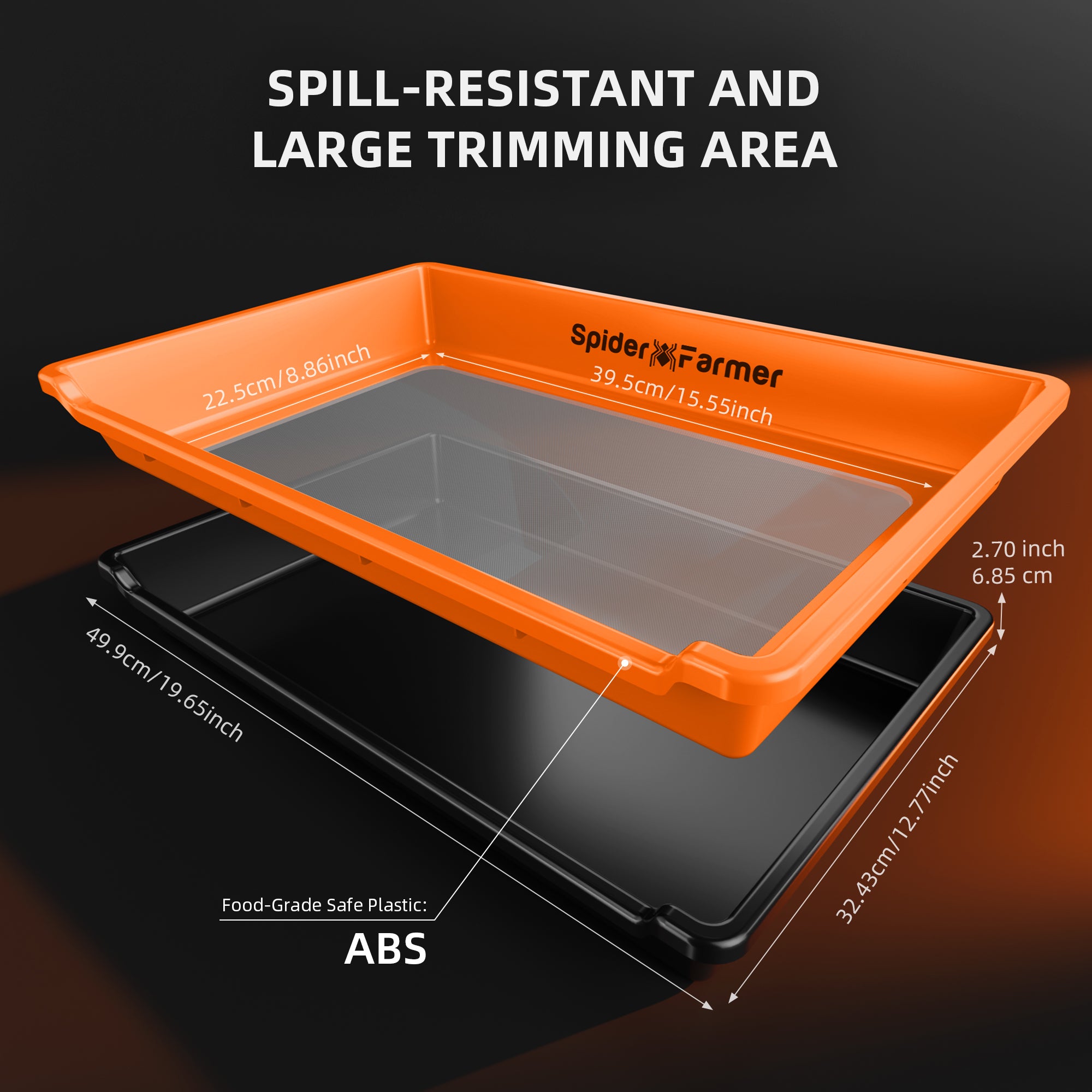 Spider Farmer 2-In-1 Trim Tray 150 Micron 100 Mesh Screen