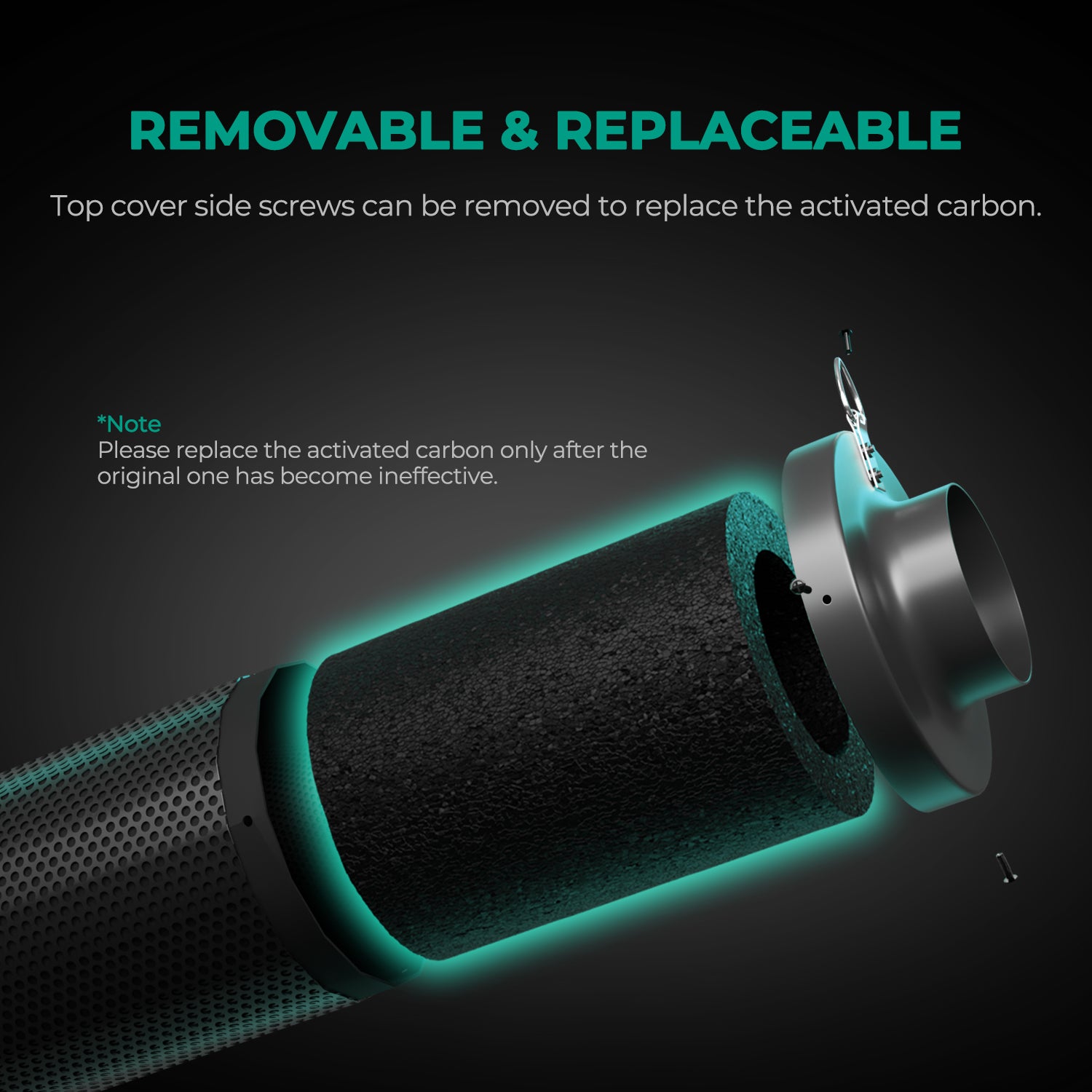 Mars Hydro 4 Inch Refillable Carbon Filter Odor Control