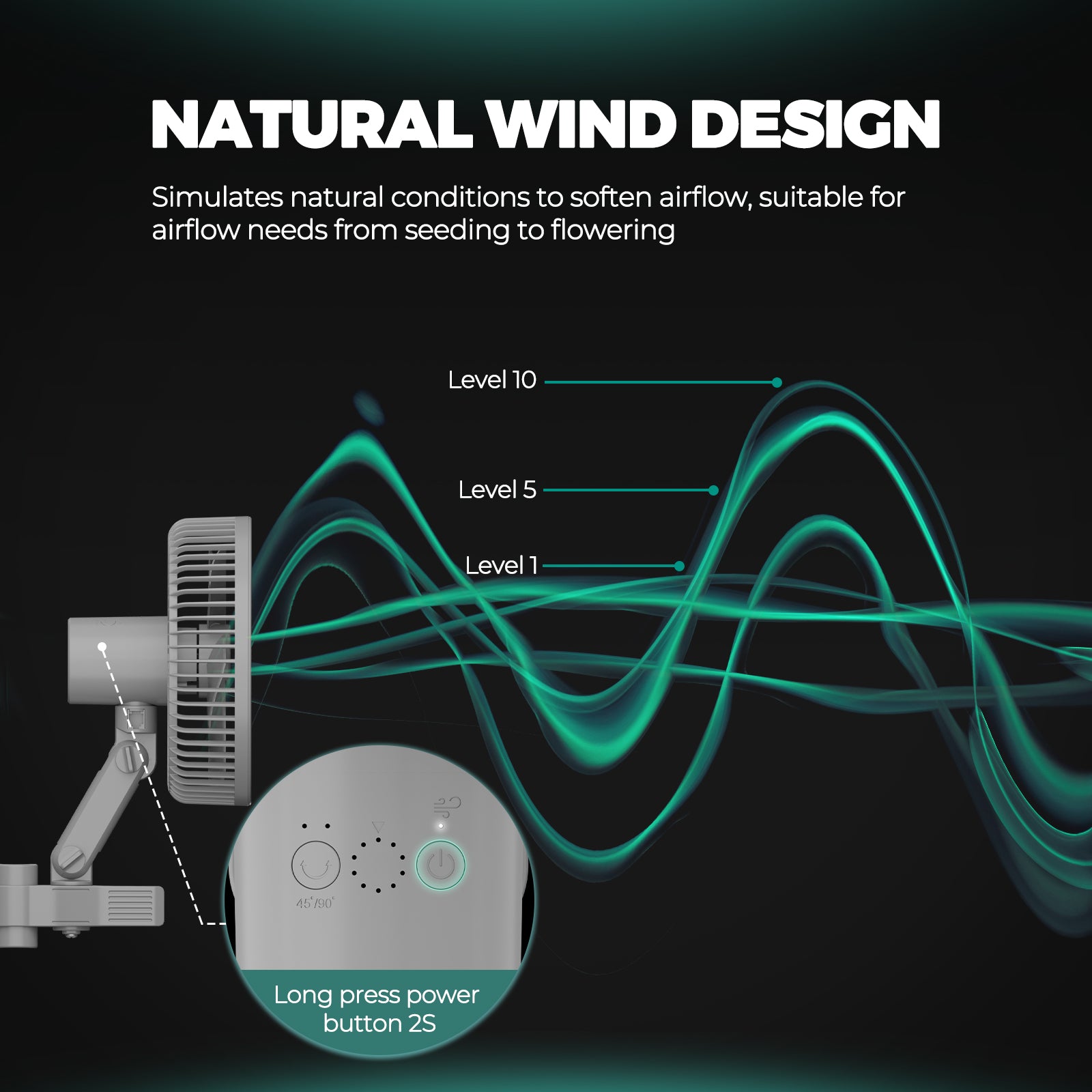 2026 Mars Hydro 6 Inch Oscillating Clip Fan for Grow Tent Ventilation Circulation Hydroponic Plants