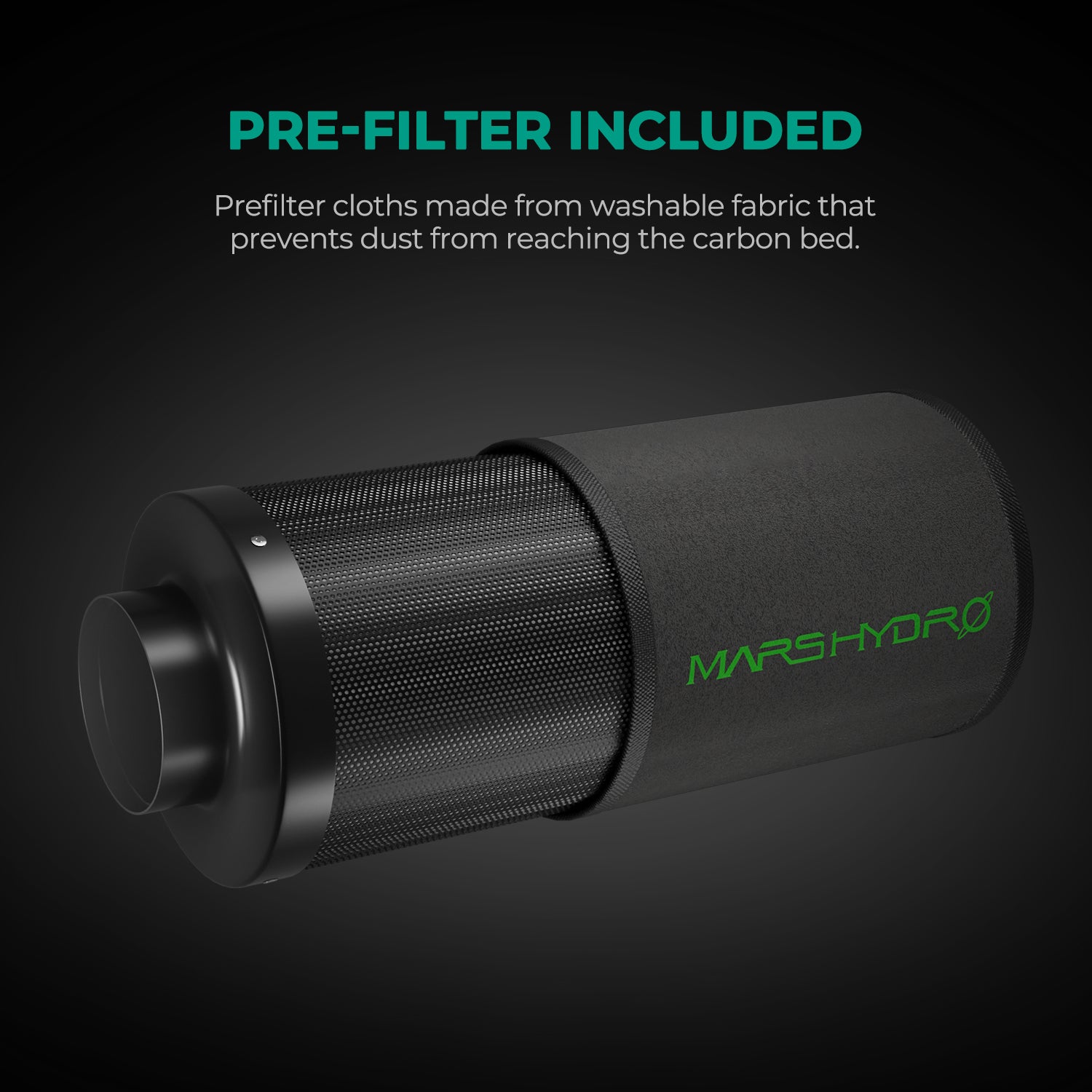 Mars Hydro 4 Inch Refillable Carbon Filter Odor Control