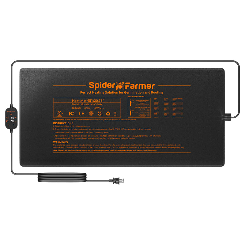 Spider Farmer® 48”X20.75” Seedling Heat Mat and Digital Thermostat