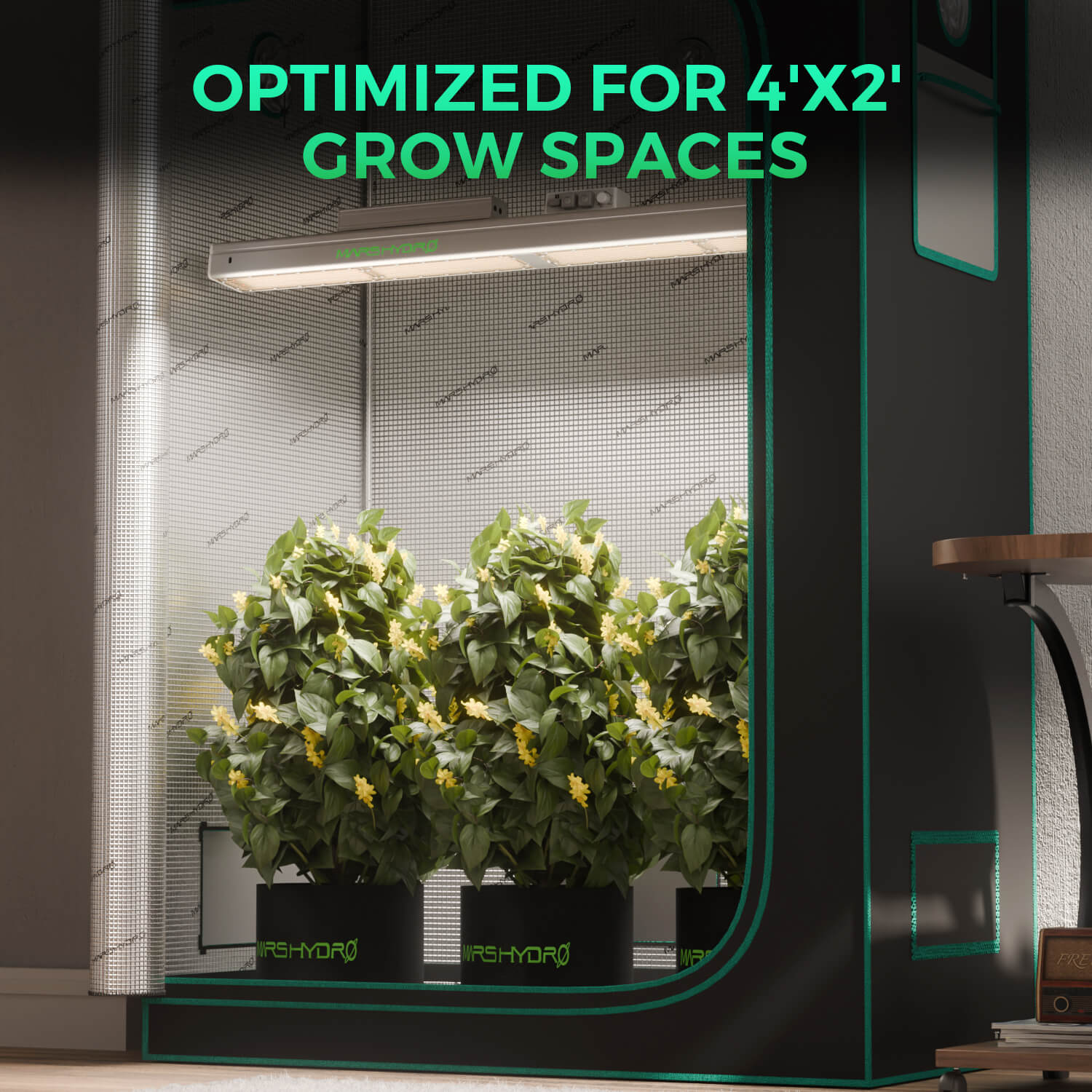 New Mars Hydro SP 3000 – Upgraded Full Spectrum & Uniform PPFD 300W LED for 2x4 Grow Tent