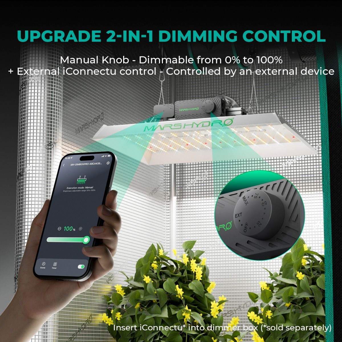 [2026 New Update] Mars Hydro TS 3000 420W Dimmable Full Spectrum LED Grow Light Growlampe