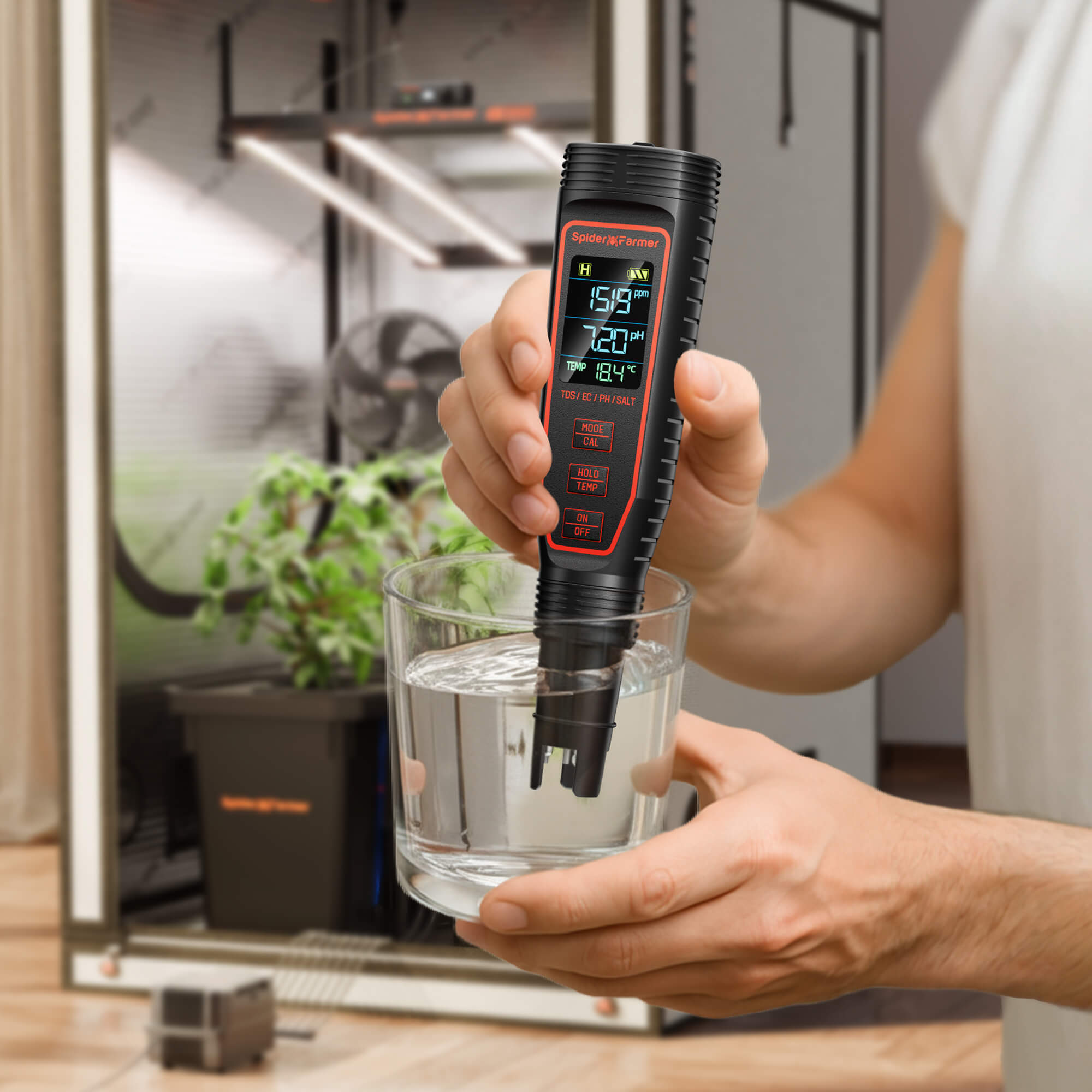 2026 Spider Farmer® 5-in-1 pH Hydroponic Meter Kit